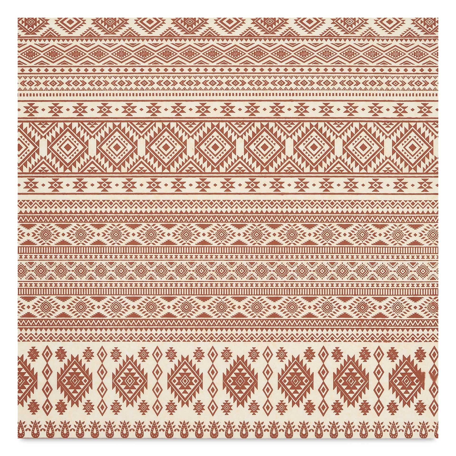 Elan Transfers Underglaze Transfer Sheet - Indigenous Designs, Brown close up