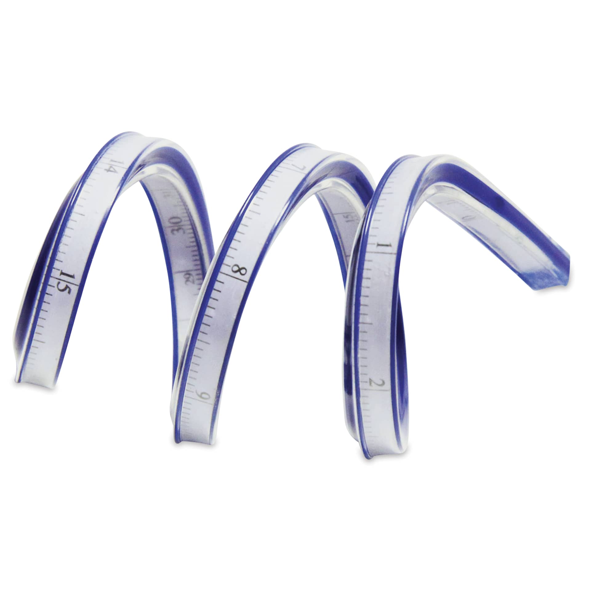Xiem Flexible Ruler - 16" - curled into spring shape