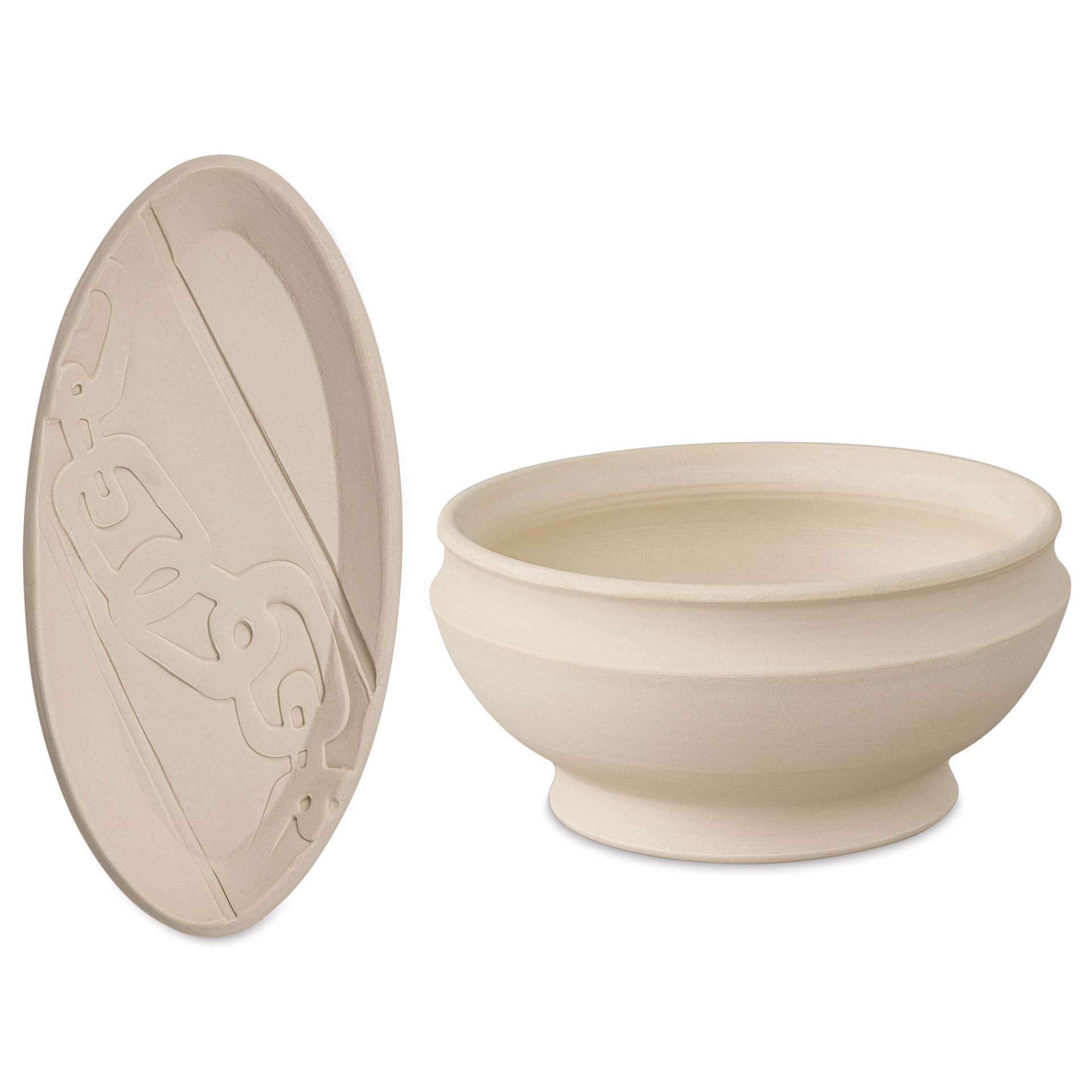 Blick Mid-Fire Stoneware Clay - Soft White, fired with no glaze