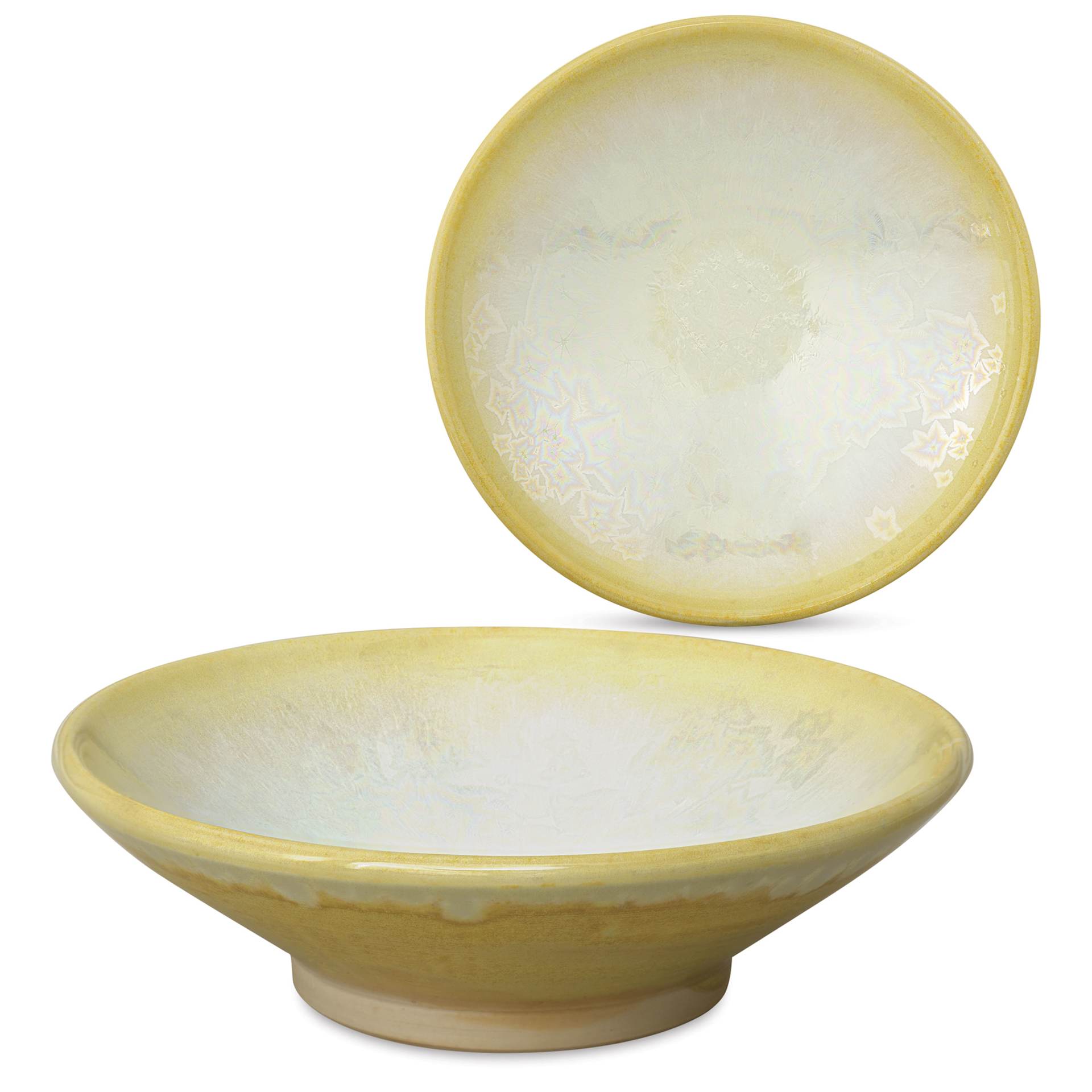 Blick Mid-Fire Stoneware Clay - Soft White, fired with 4 coats of Amaco CO-6 Supernova glaze