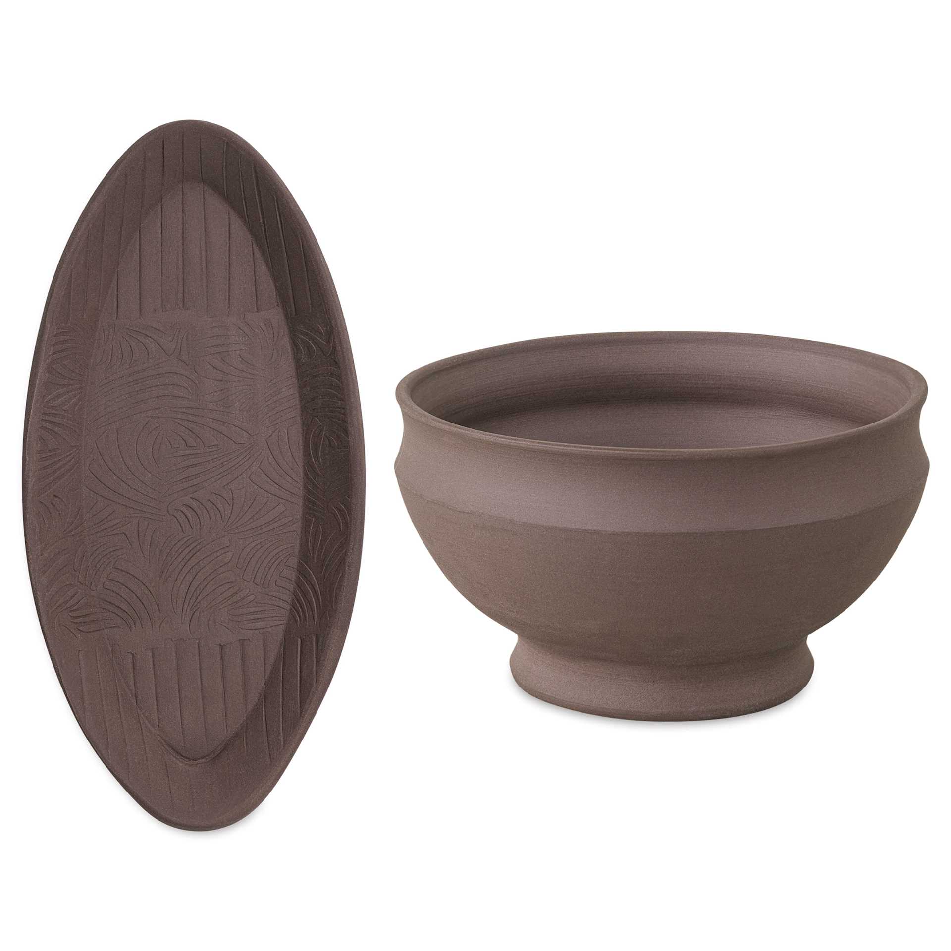 Blick Mid-Fire Stoneware Clay - Light Brown, fired with no glaze
