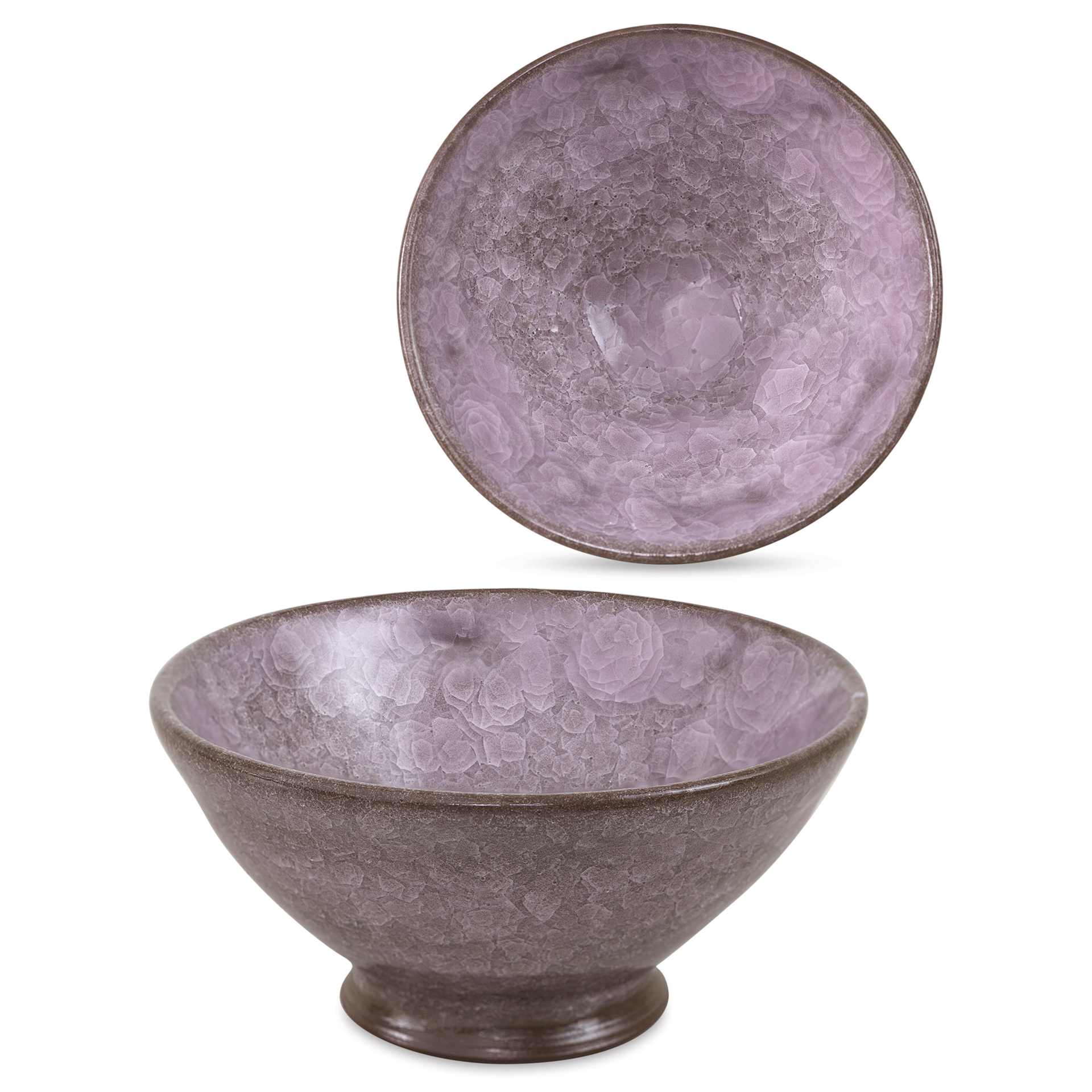 Blick Mid-Fire Stoneware Clay - Light Brown, fired with 4 coats of Amaco KI-18 Arctic Blush glaze