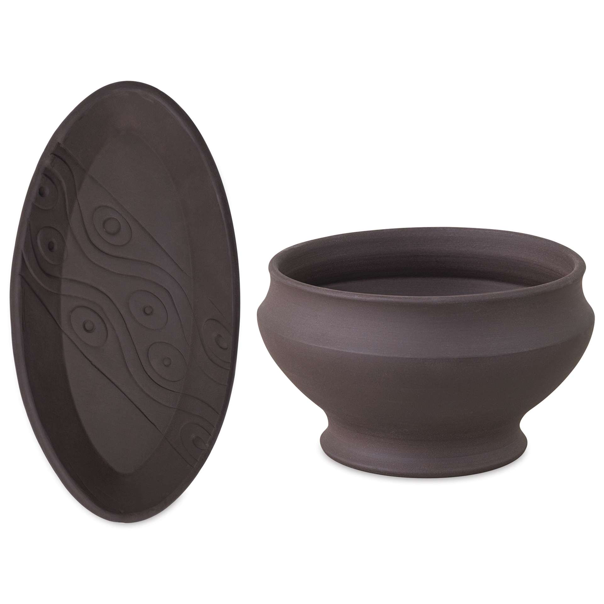 Blick Mid-Fire Stoneware Clay - Dark Brown, fired with no glaze
