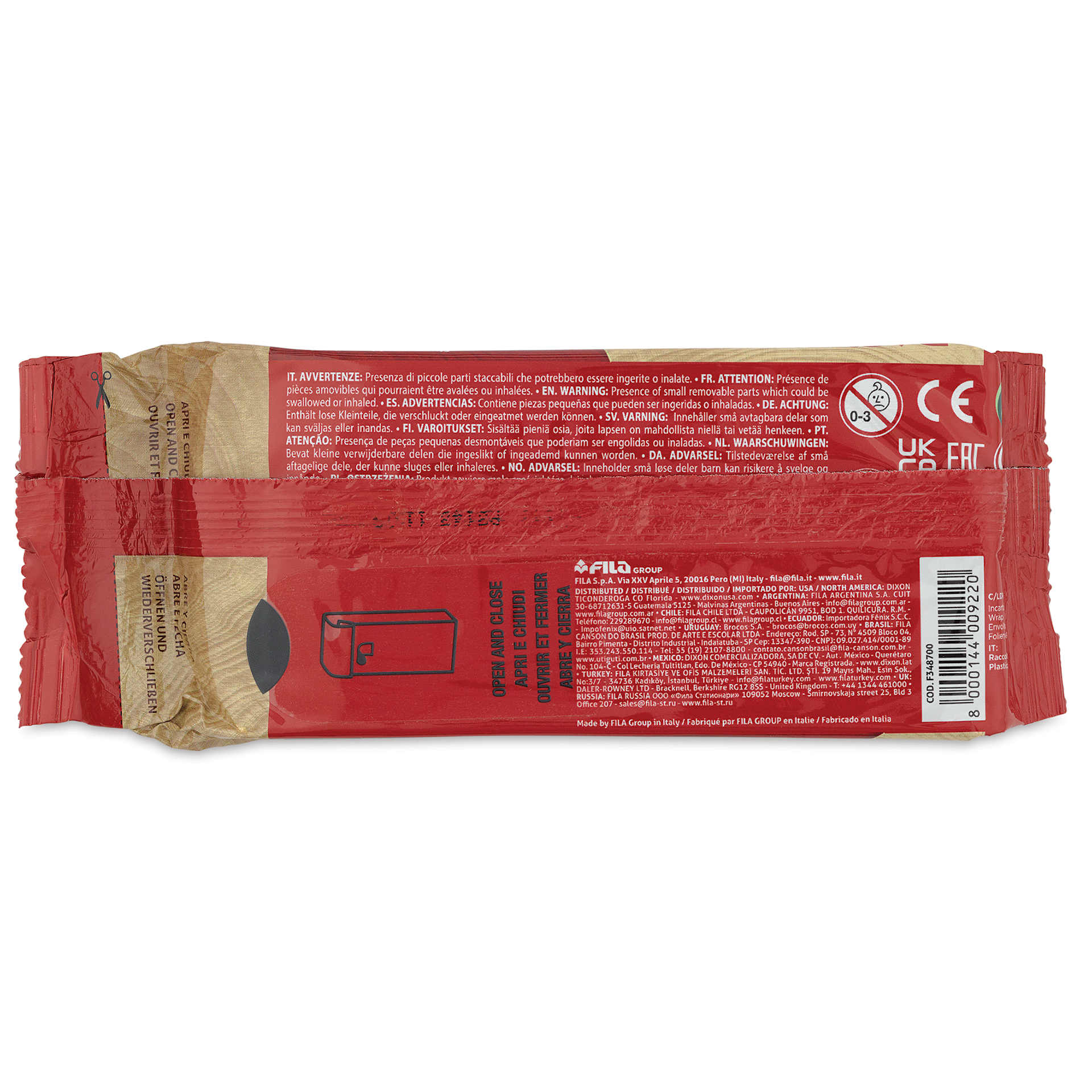 DAS Wood Clay back of packaging