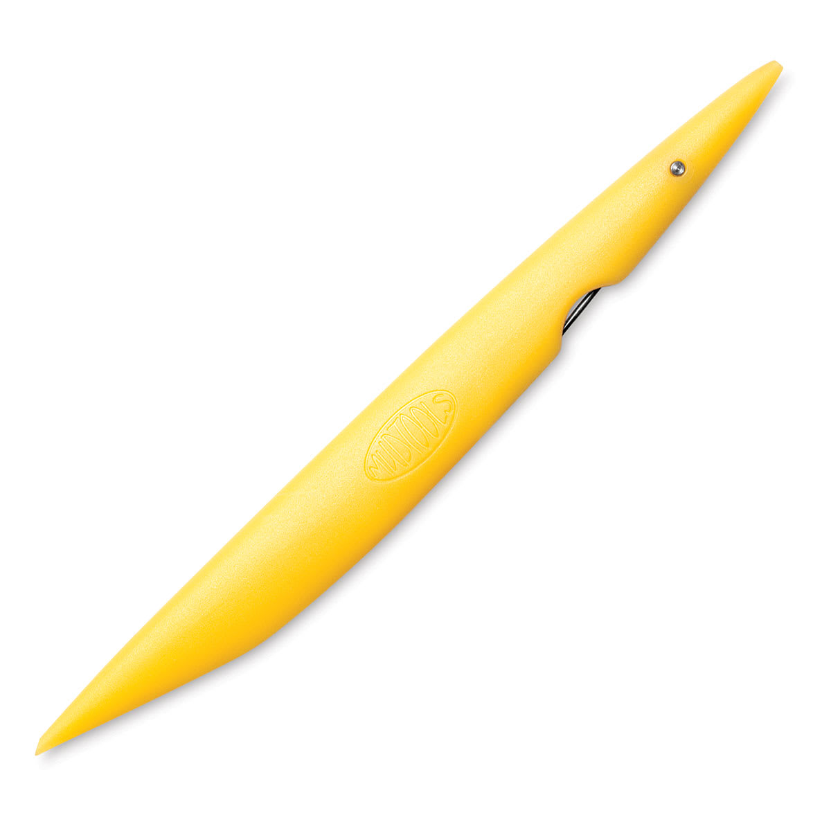 Mudtools Mudshark - Angled Yellow Tool with needle retracted