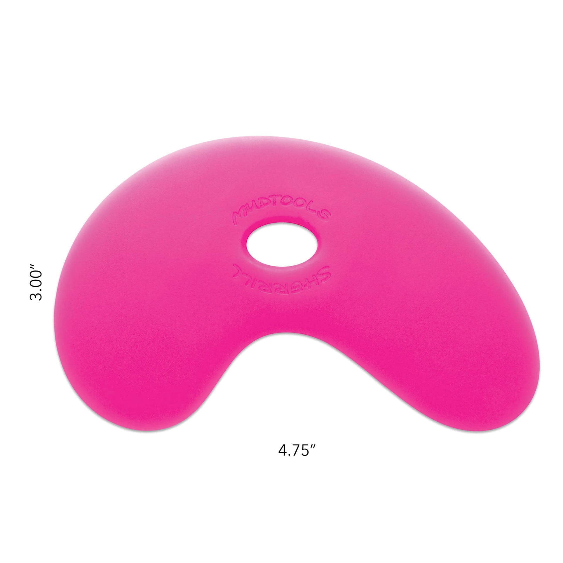 Mudtools Polymer Bowl Rib - Small, Pink dimensions