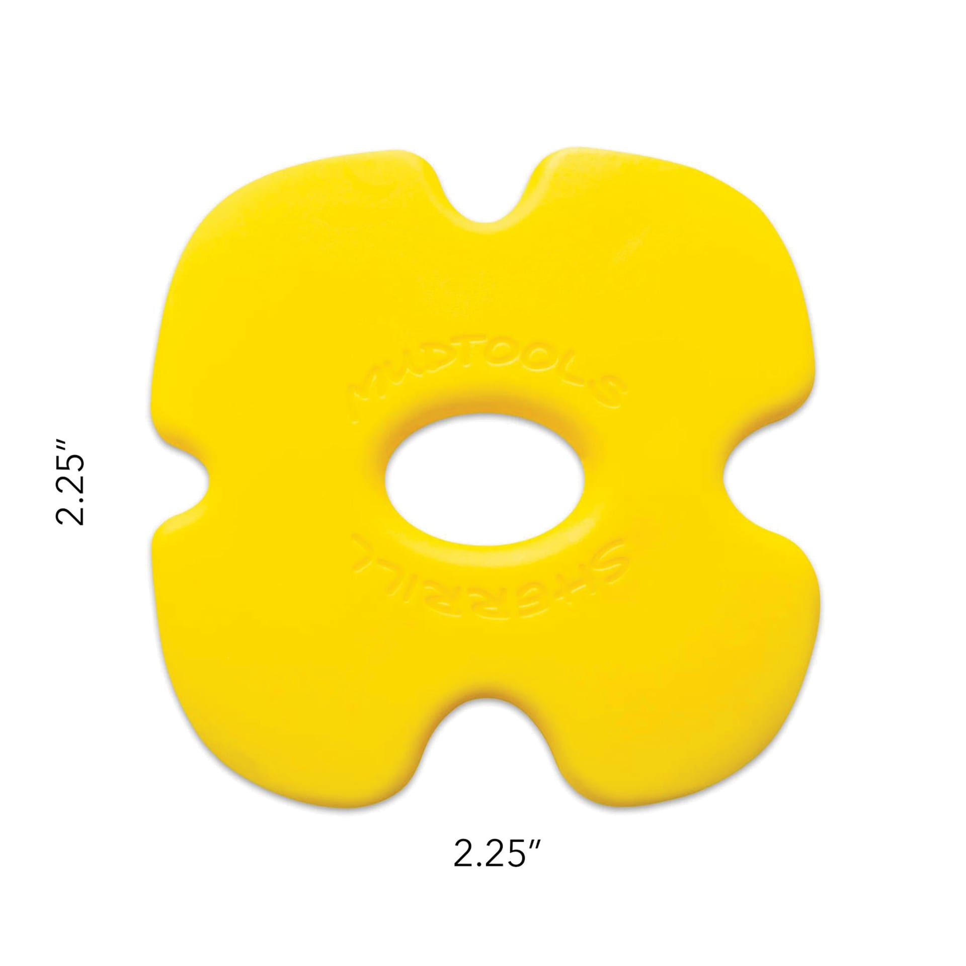 Mudtools Edgy Polymer Rib - Yellow, Soft shoiwng dimensions