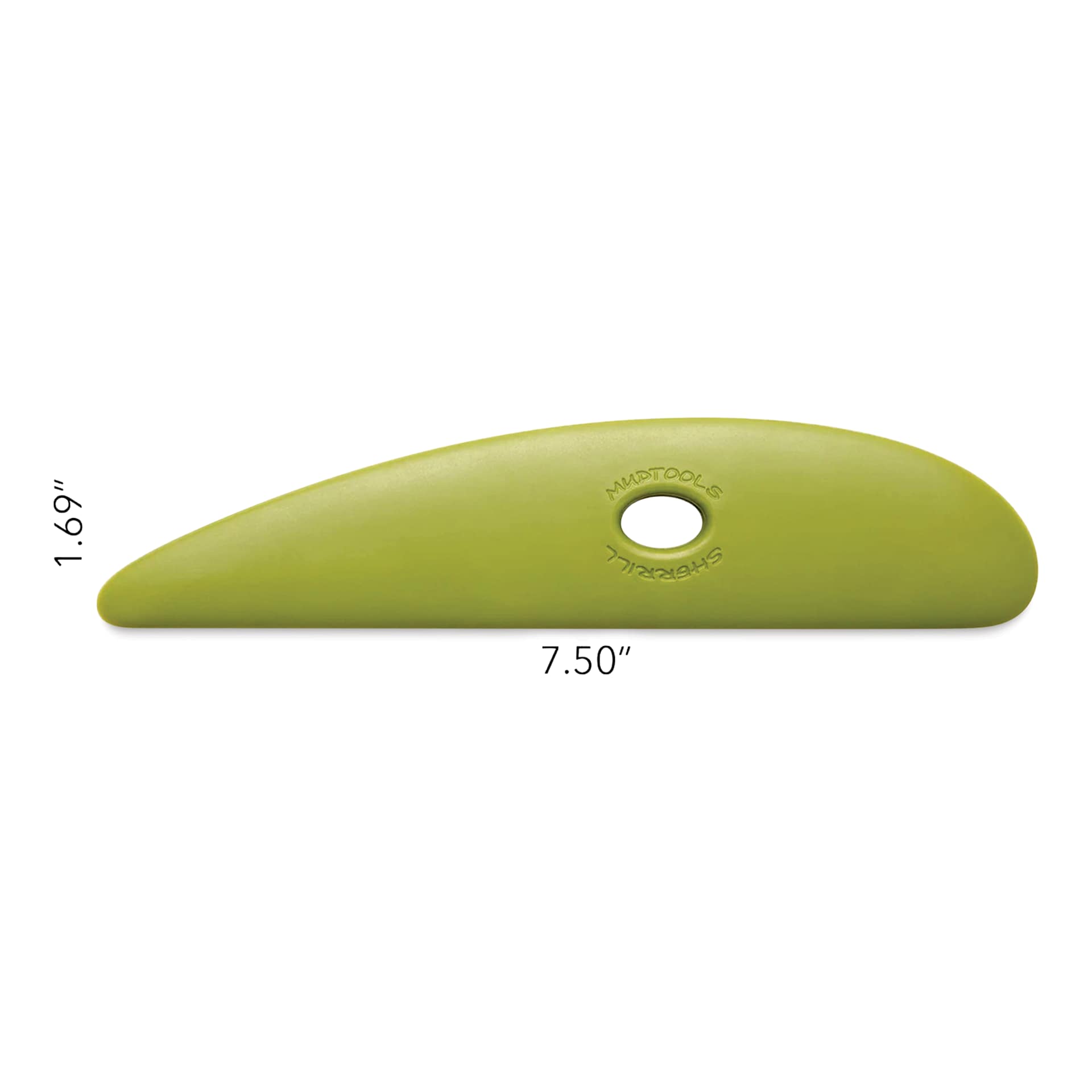 Mudtools Polymer Platter Rib - Small, Green - dimensions
