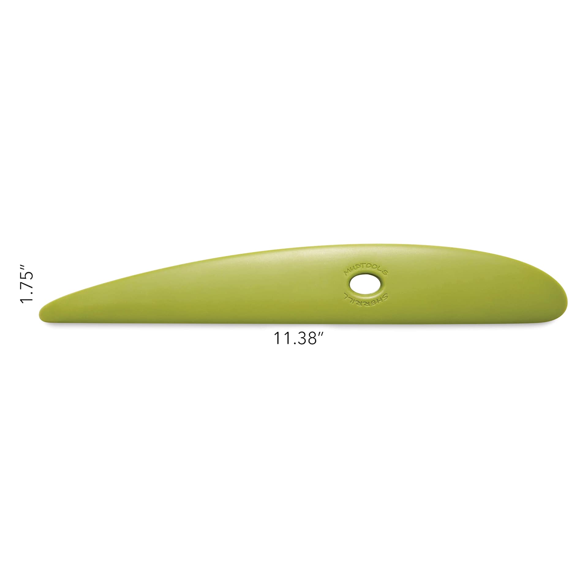Mudtools Polymer Platter Rib - Large, Green - dimensions