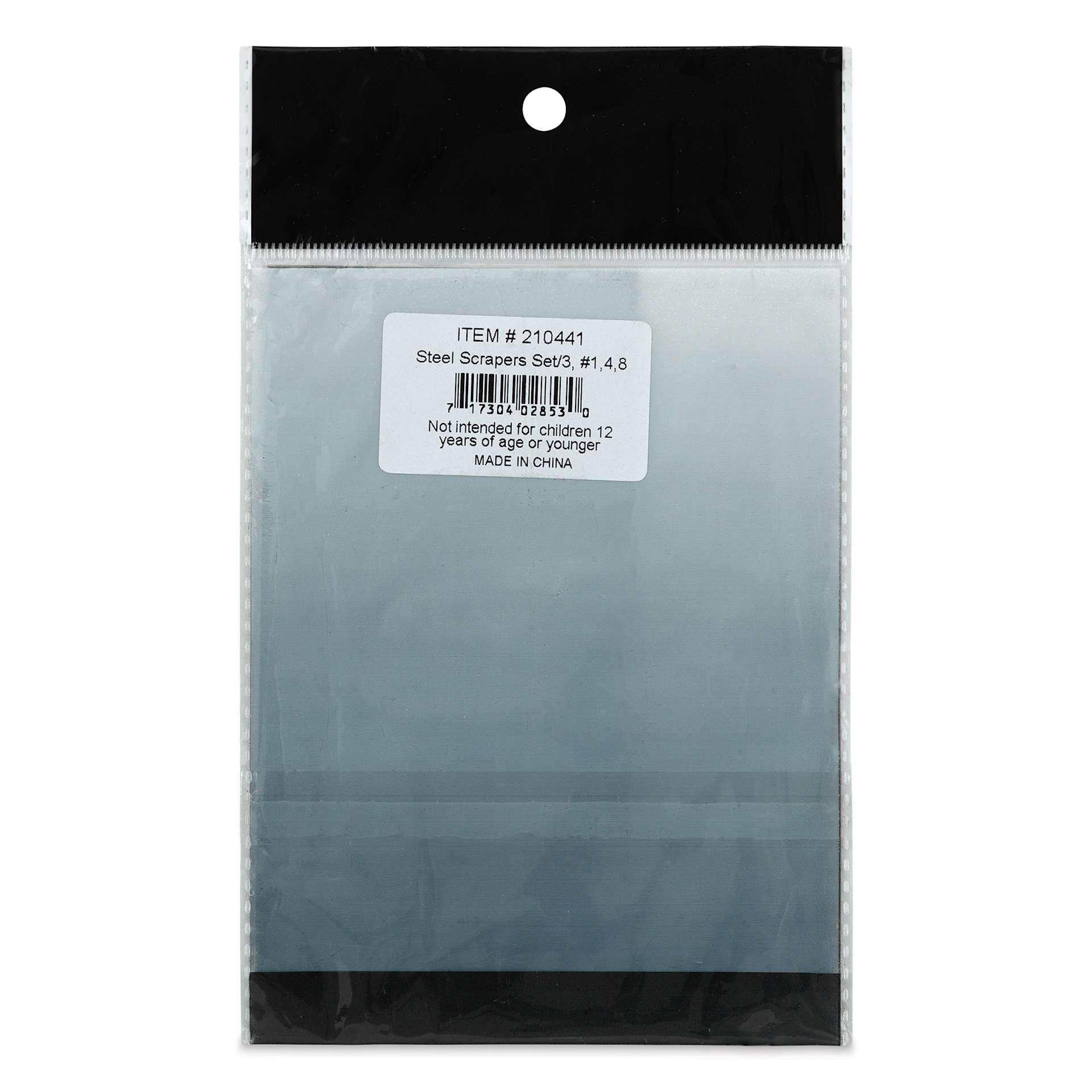 Richeson Stainless Steel Scrapers - Set of 3 (Back of package)