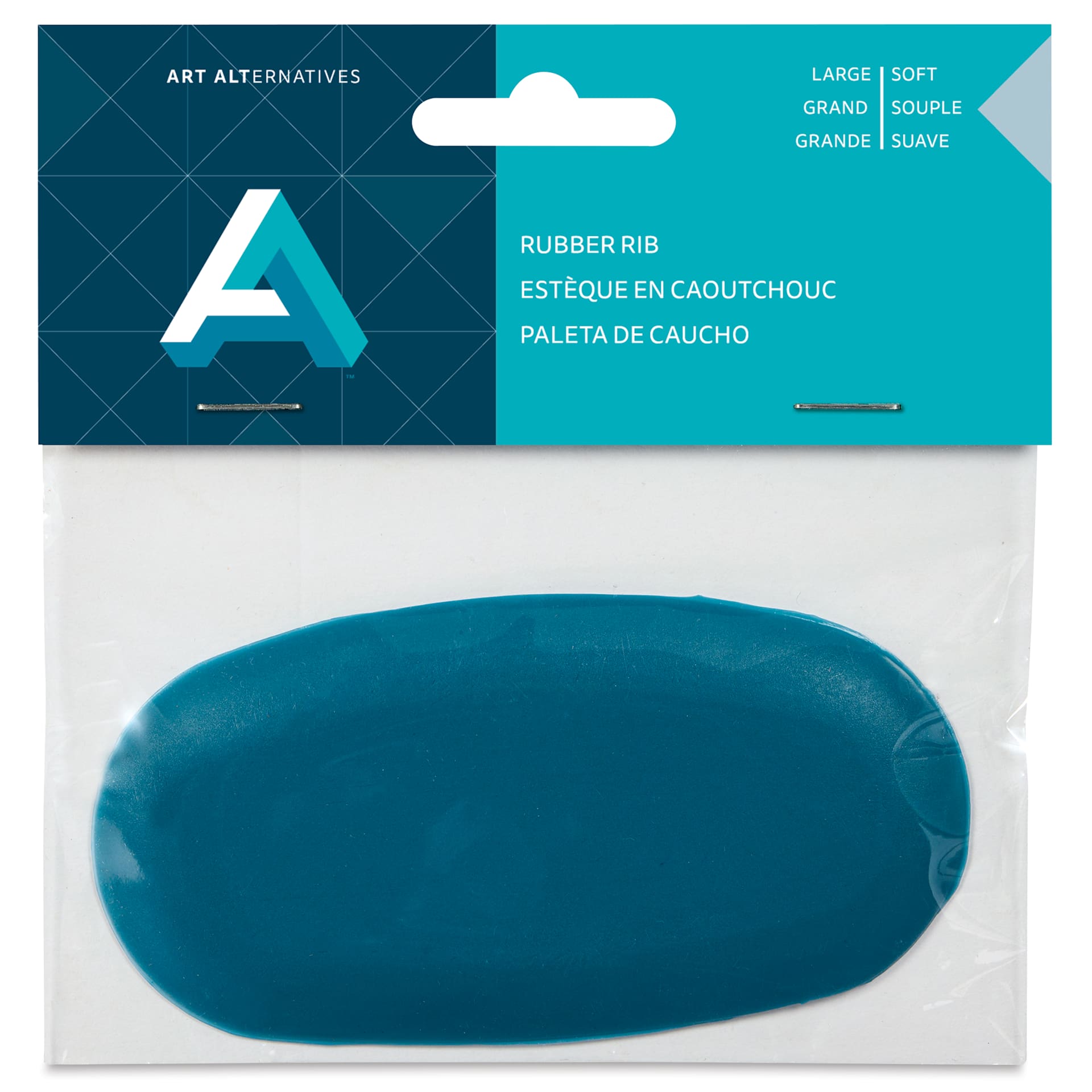 Art Alternatives Potter’s Rubber Finishing Rib - Soft, Large, front of packaging