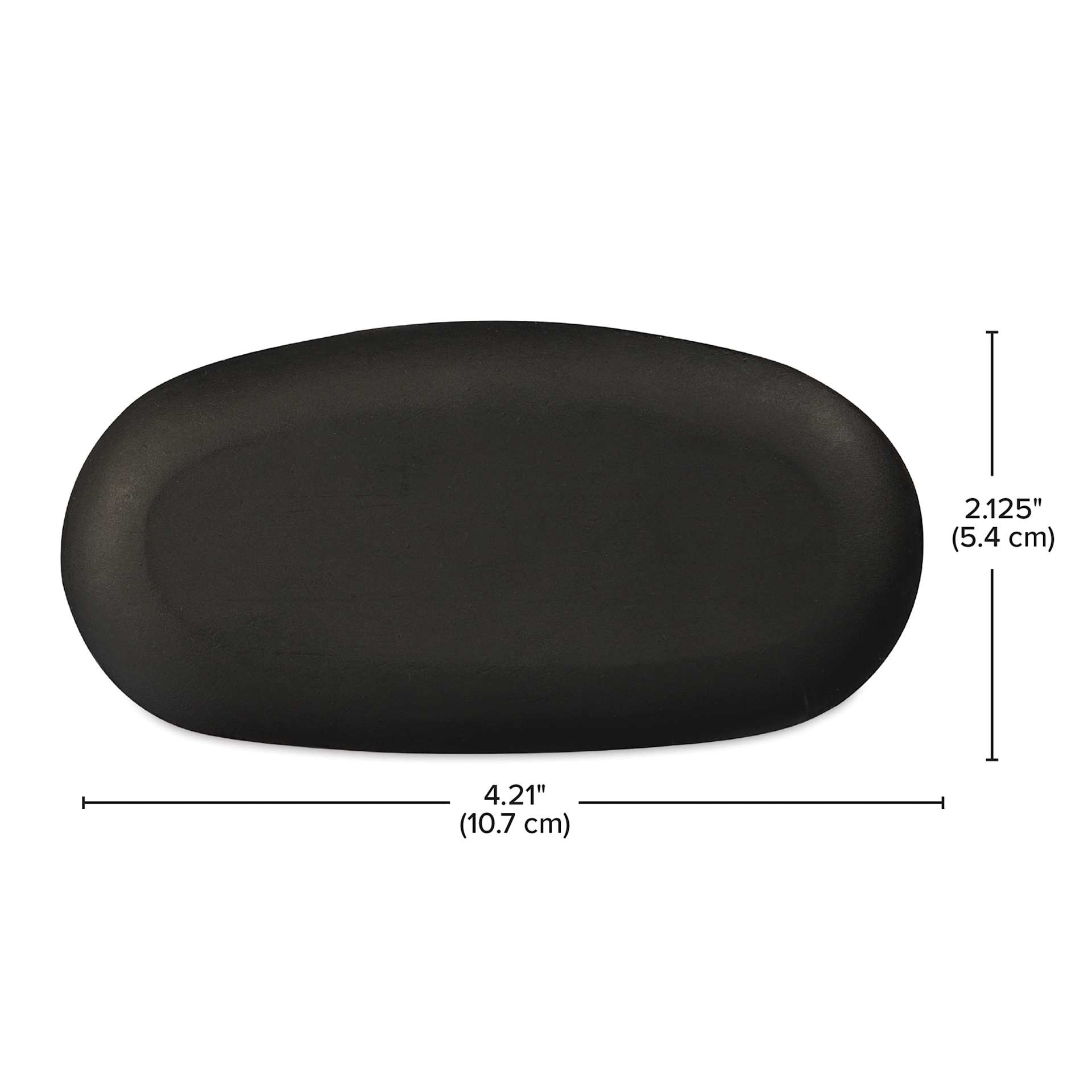 4.21" (10.7 cm) x 2.125" (5.4 cm).