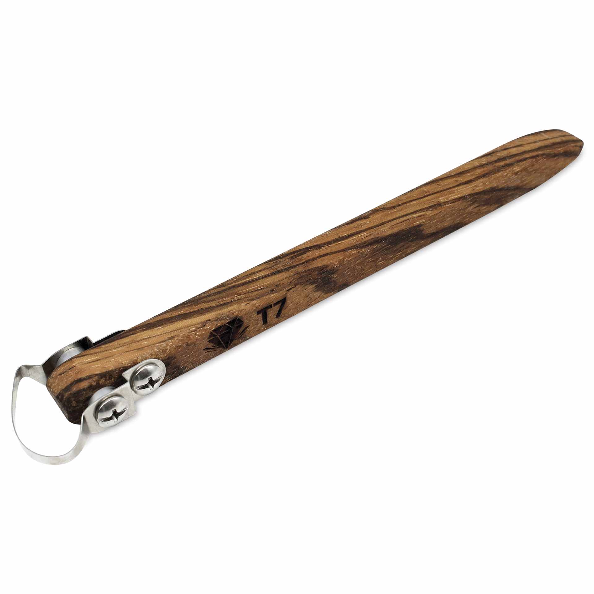 DiamondCore Pottery Trimming Tool - T7, Avocado w/ Flat Round Handle