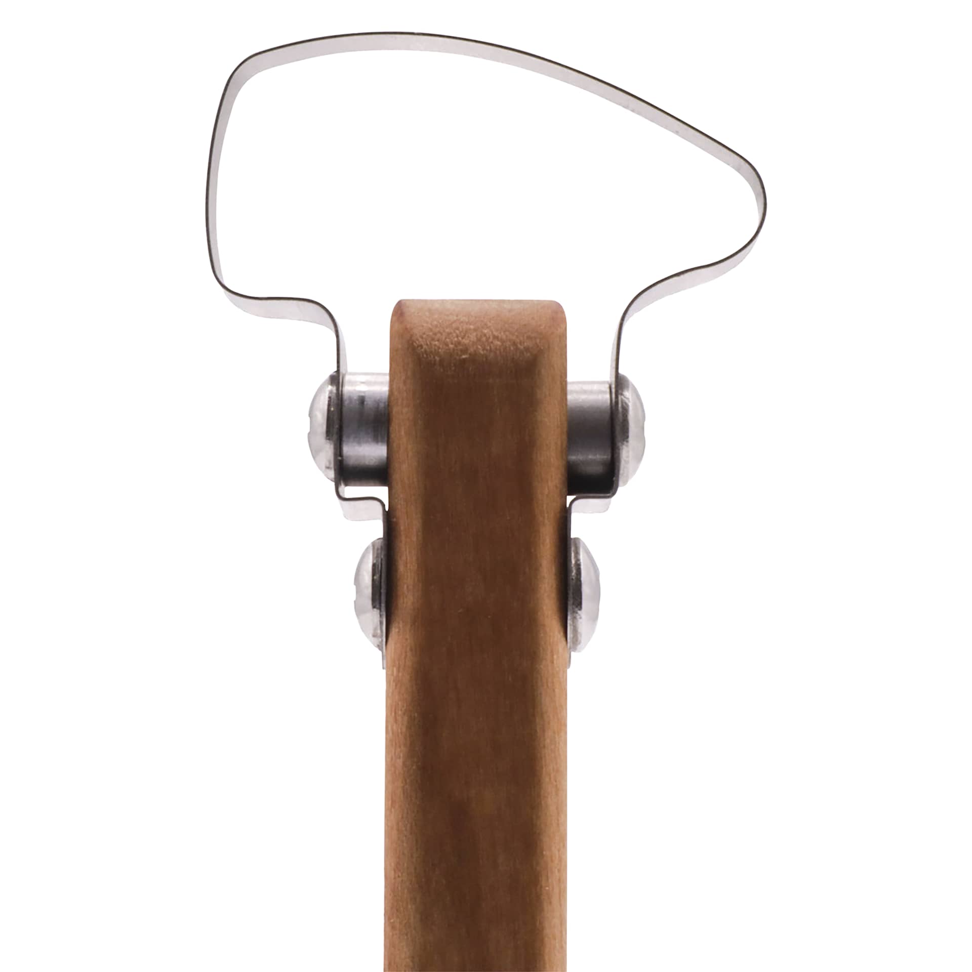 DiamondCore Pottery Trimming Tool - T204, XL Hammer Head w/ Paddle Handle - close-up of tip