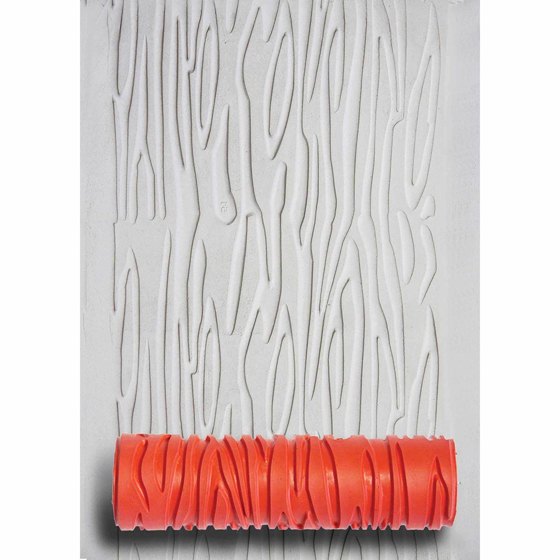 Xiem Tools Art Roller - Woodgrain applied to clay with roller