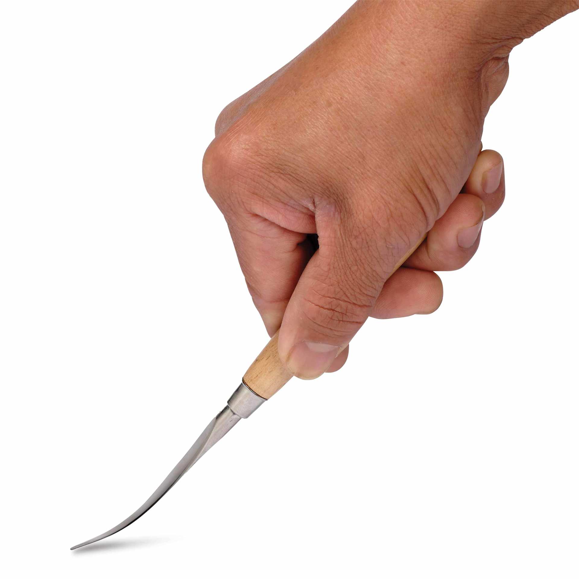Xiem Tools Potter's Fettling Knife - Single Edge, 2.5" Blade being held