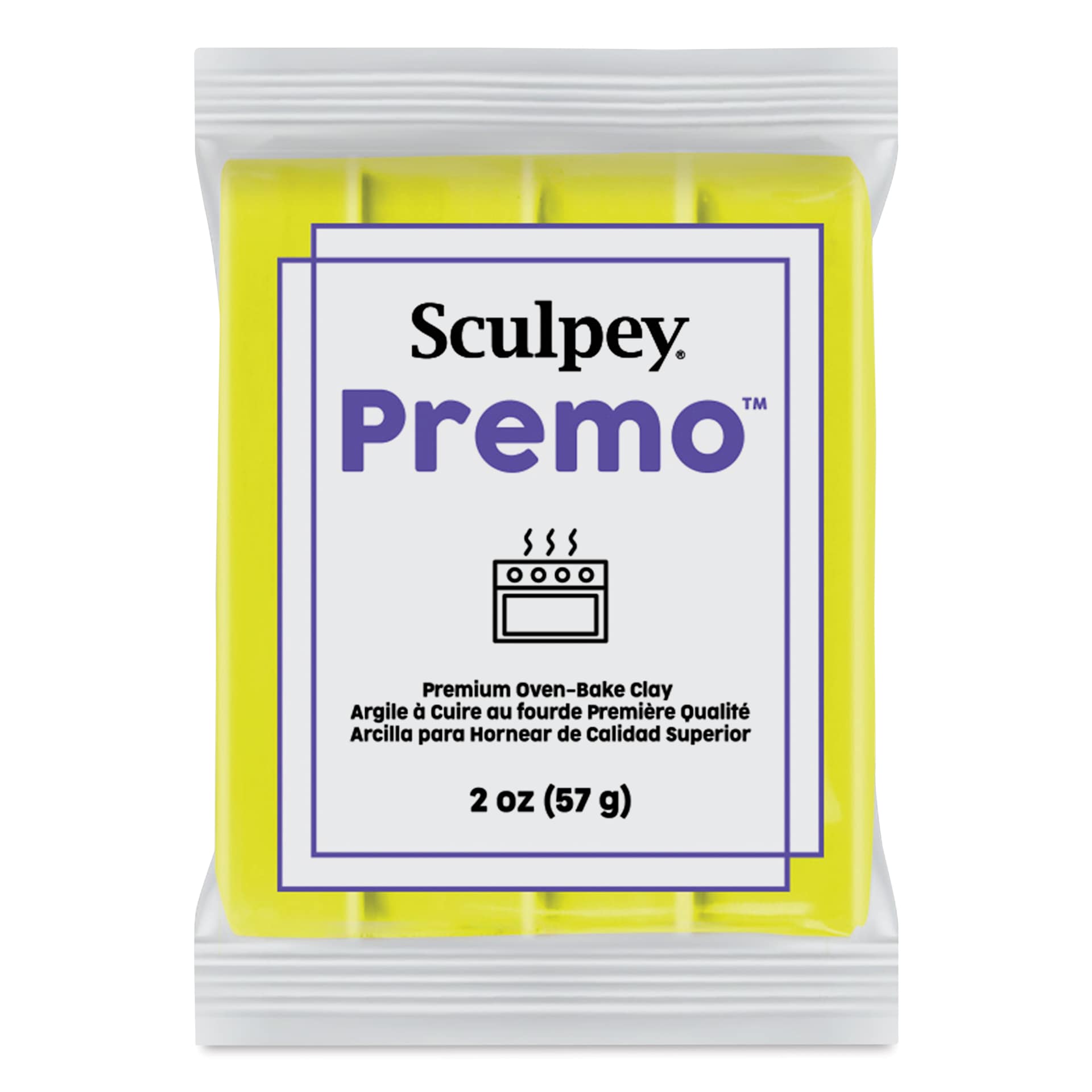 Sculpey Premo - 2 oz, Fluorescent Yellow