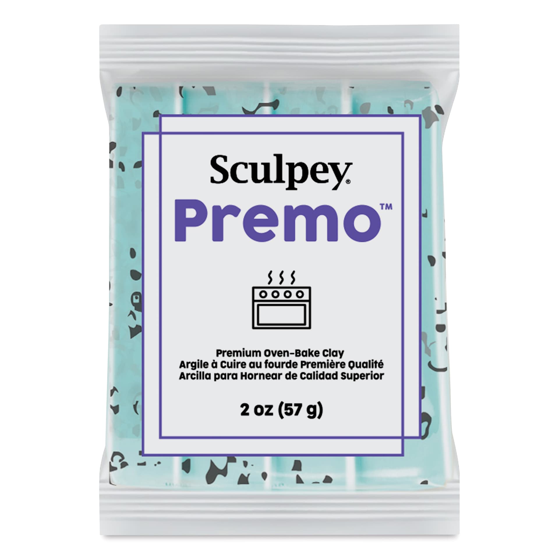 Sculpey Premo Clay, Turquoise Granite, 2 oz