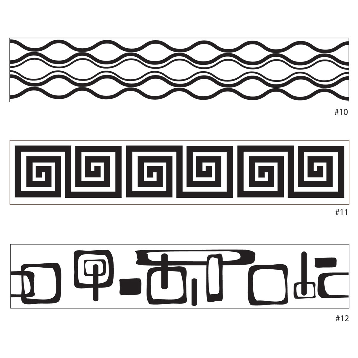 Xiem Mini Art Roller - Abstract designs from Set D Rollers shown
