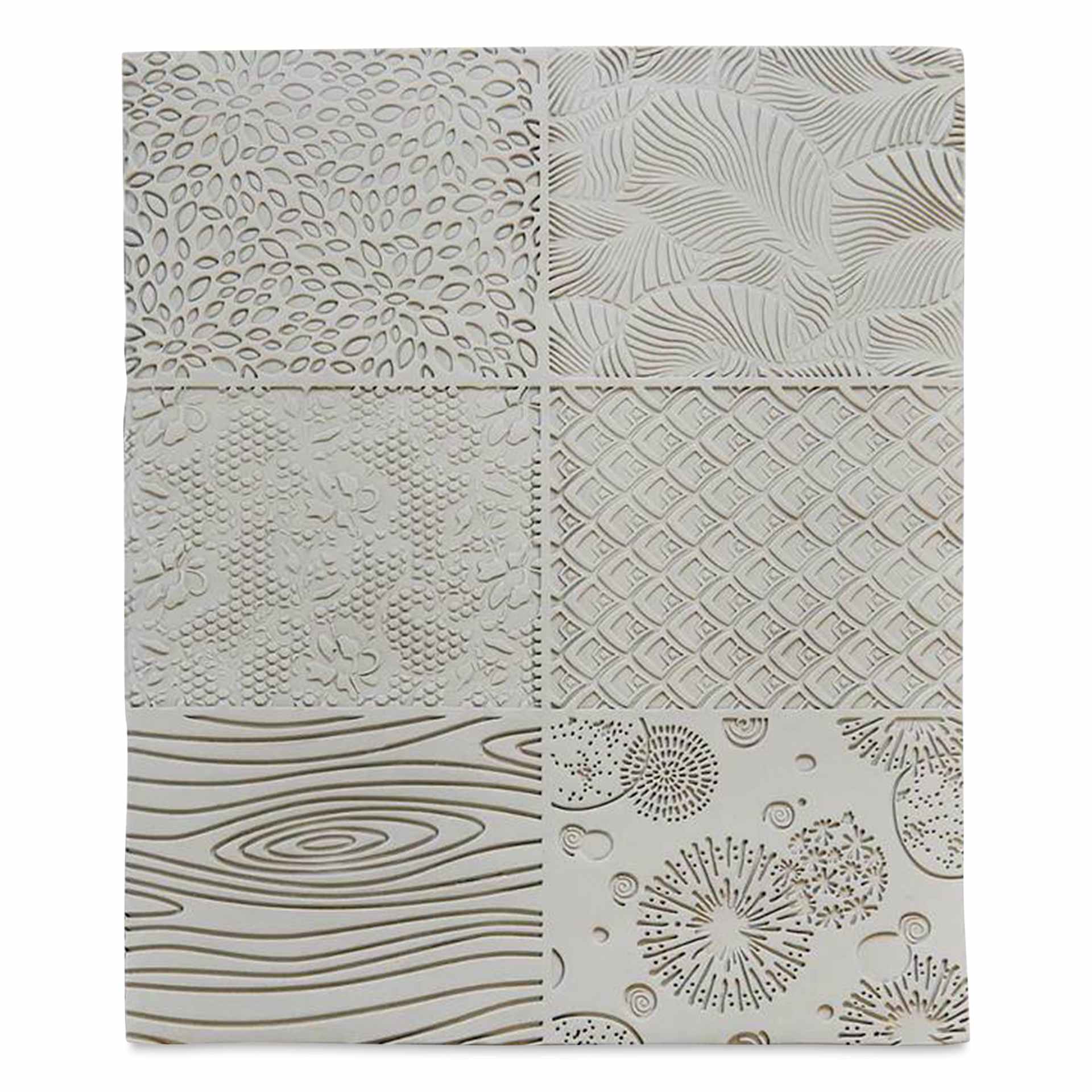 Sculpey Texture Sheets - Pkg of 2, Nature, 6-1/8" x 5" applied to clay