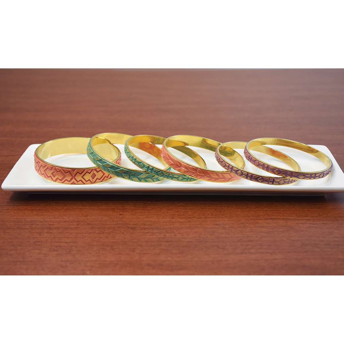 Sculpey Texture Sheets - Pkg of 2, Geometric, 6-1/8" x 5" completed bracelet projects