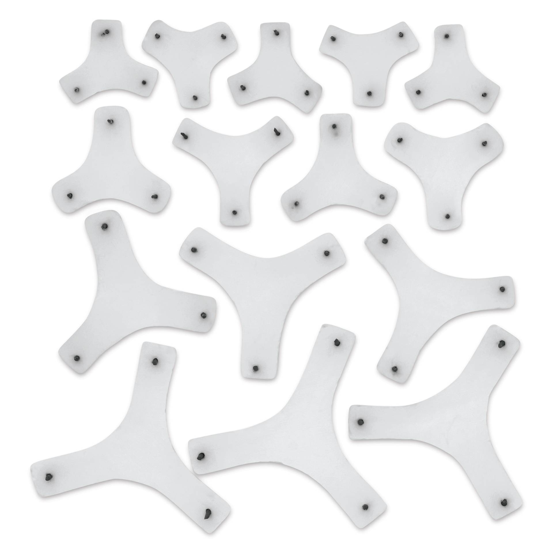 The Ceramic Shop Single Pin A Series Kiln Stilts - Set of 15 - underside of stilts
