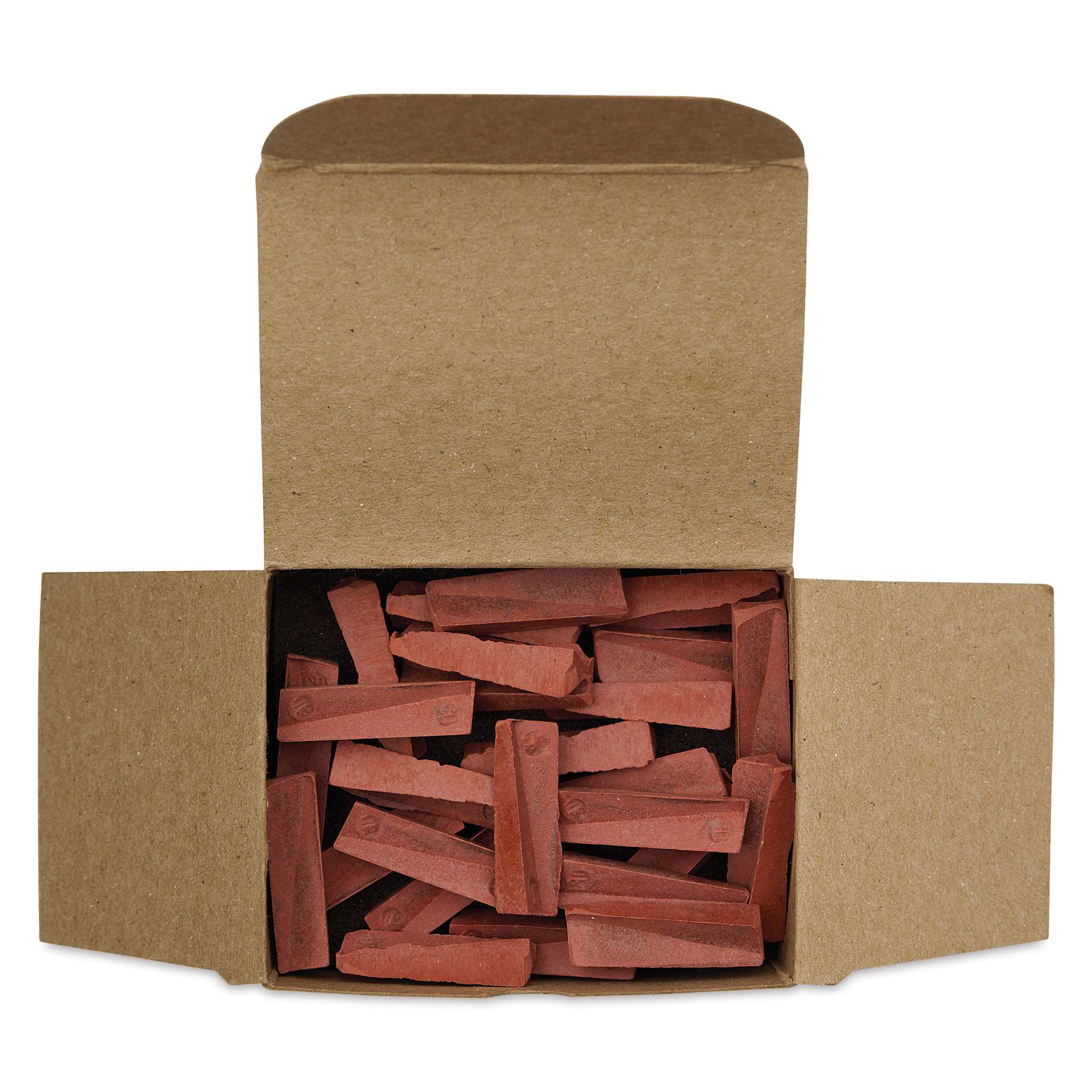 Orton Small Pyrometric Cones, Cone 03, Box of 50 - open packaging with contents, from above