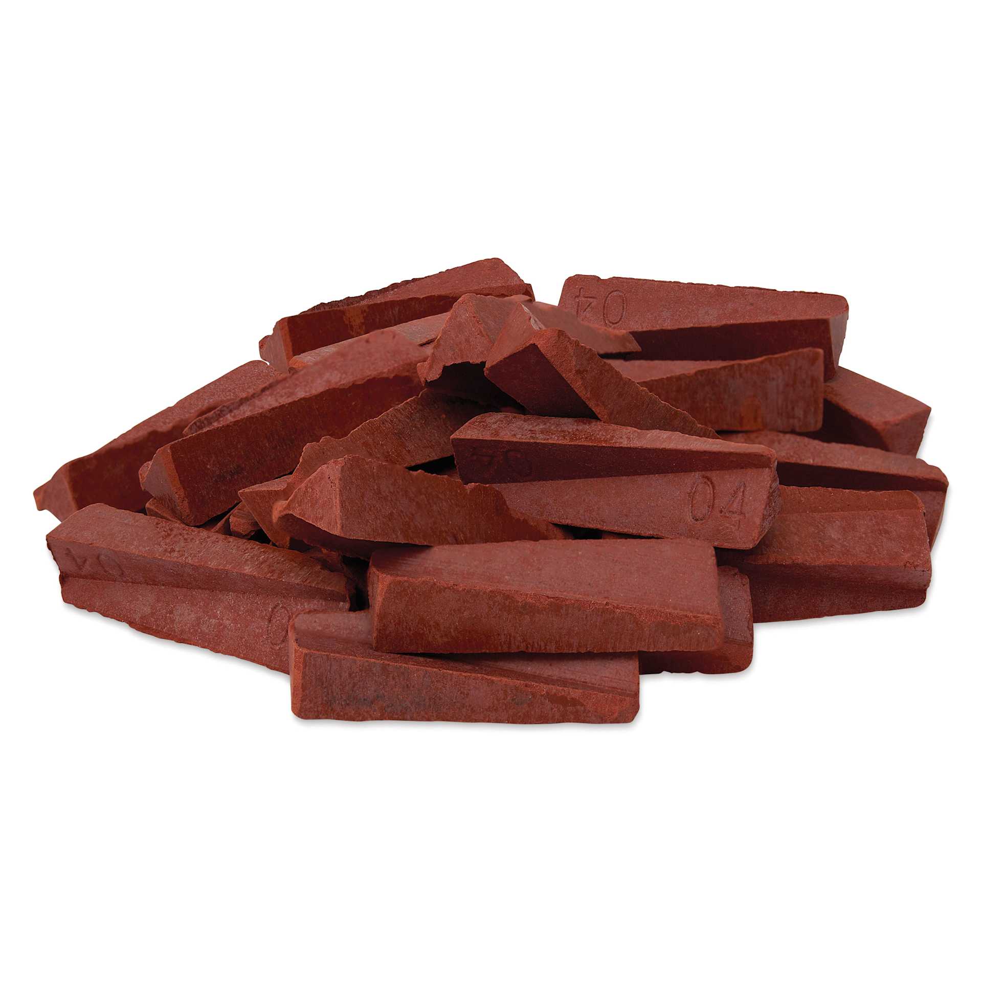 Orton Small Pyrometric Cones, Cone 04, Box of 50 - several cones stacked loosely