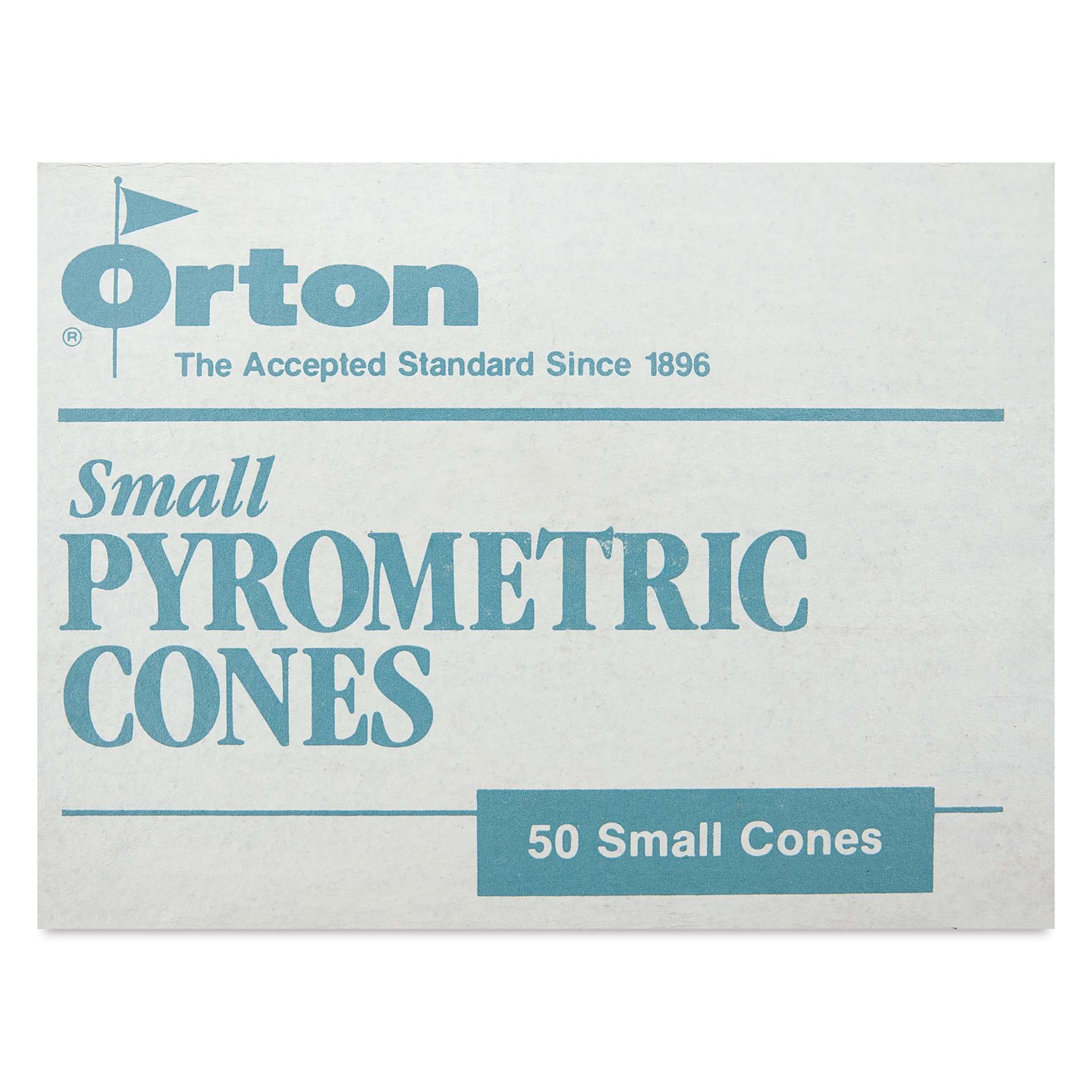 Orton Small Pyrometric Cones, Cone 5, Box of 50 - front of packaging, from above