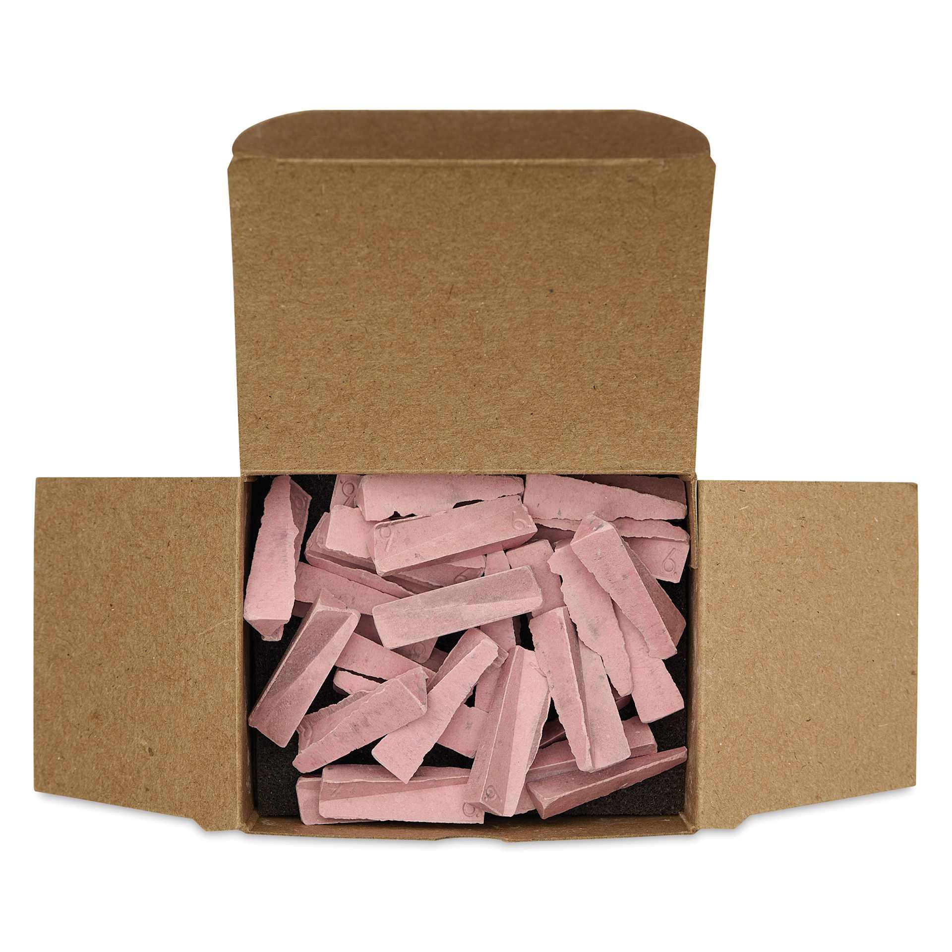 Orton Small Pyrometric Cones, Cone 6, Box of 50 - open packaging with contents, from above