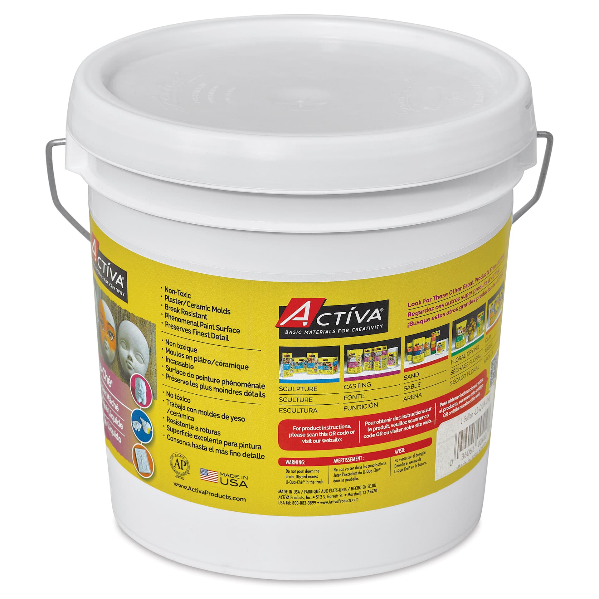 Activa Li-Qua-Che Pourable Papier Mâché - Gallon, front of bucket