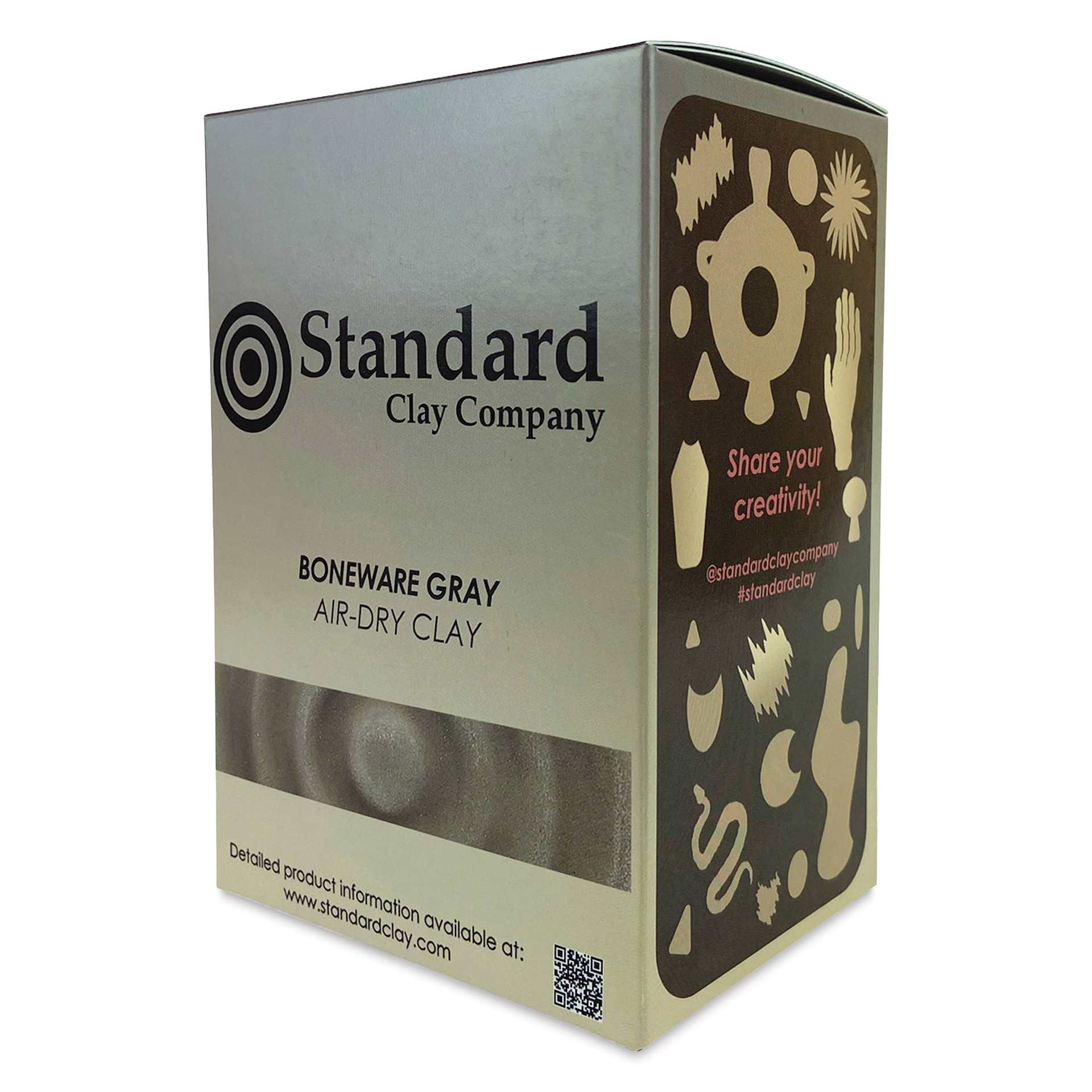 Standard Clay Company 910G Boneware Gray Air Dry Clay - 4 lbs - front of packaging