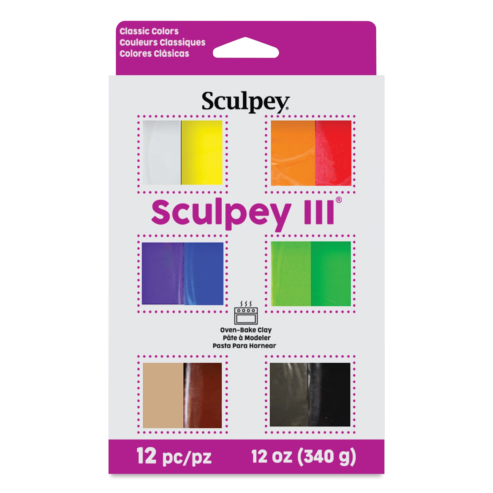 Sculpey III Set - Classics, Set of 12, 1 oz