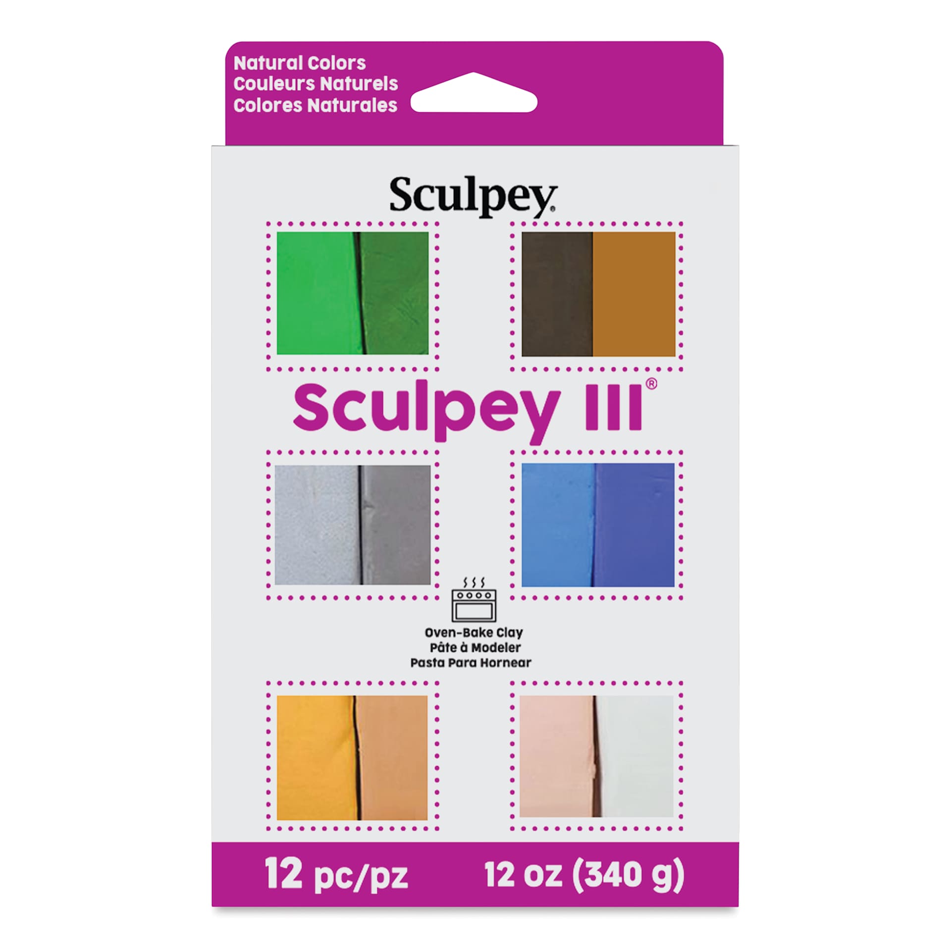 Sculpey III Set - Naturals, Set of 12, 1 oz