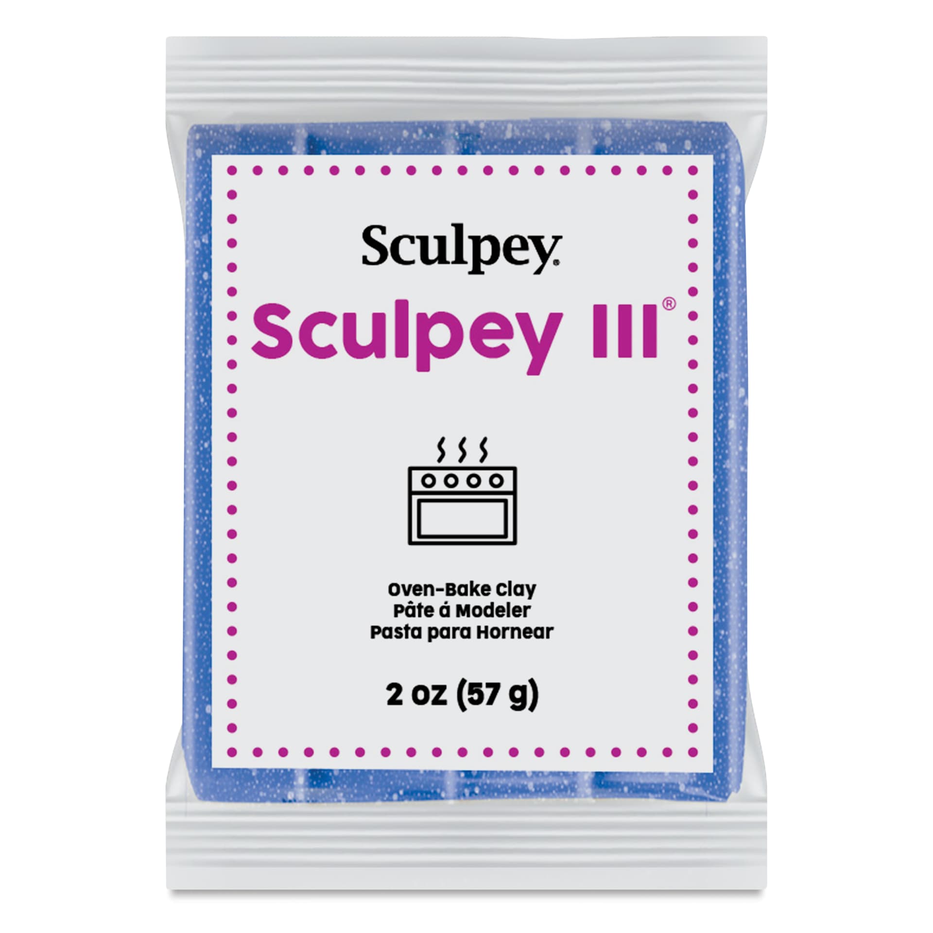 Sculpey III - Blue Glitter, 2 oz