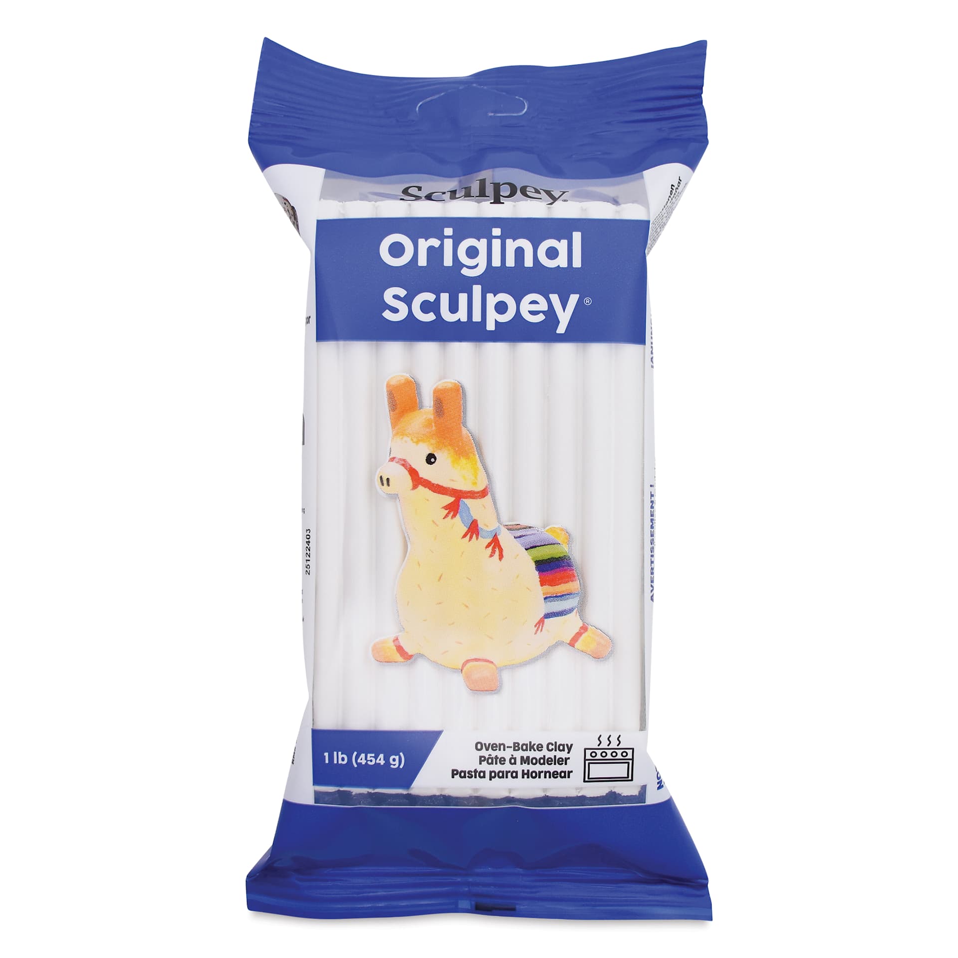 Original Sculpey - Package, 1 lb, White front of packaging