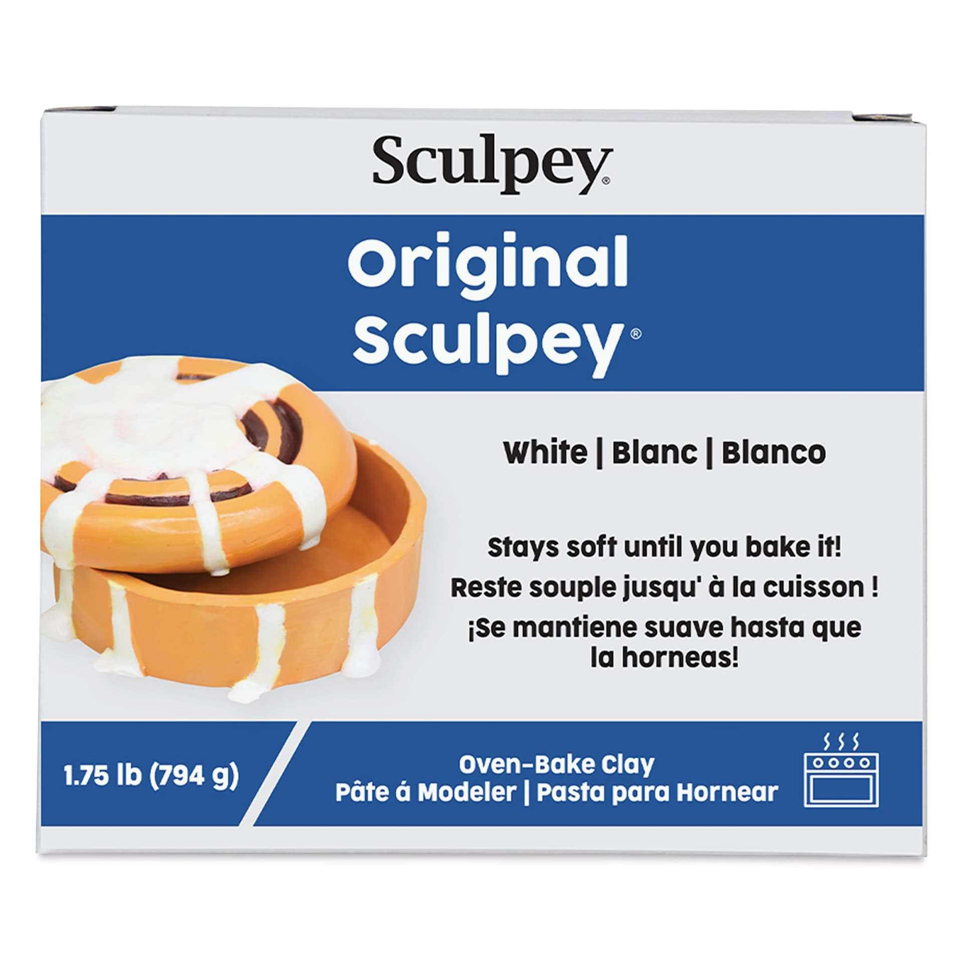 Original Sculpey - Package, 1.75 lb, White front of packaging