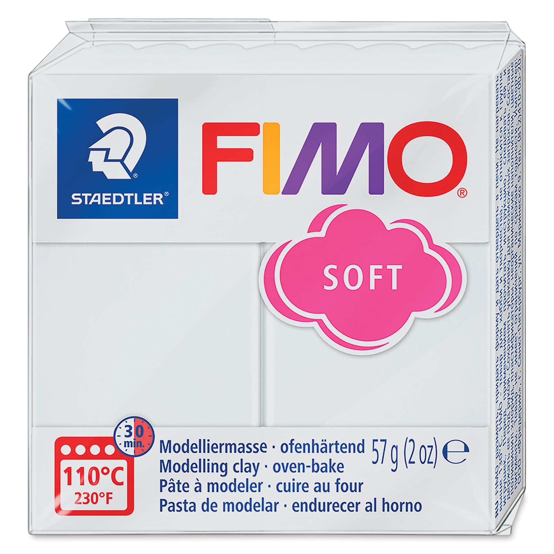 Staedtler Fimo Soft Polymer Clay - 2 oz, White, packaging
