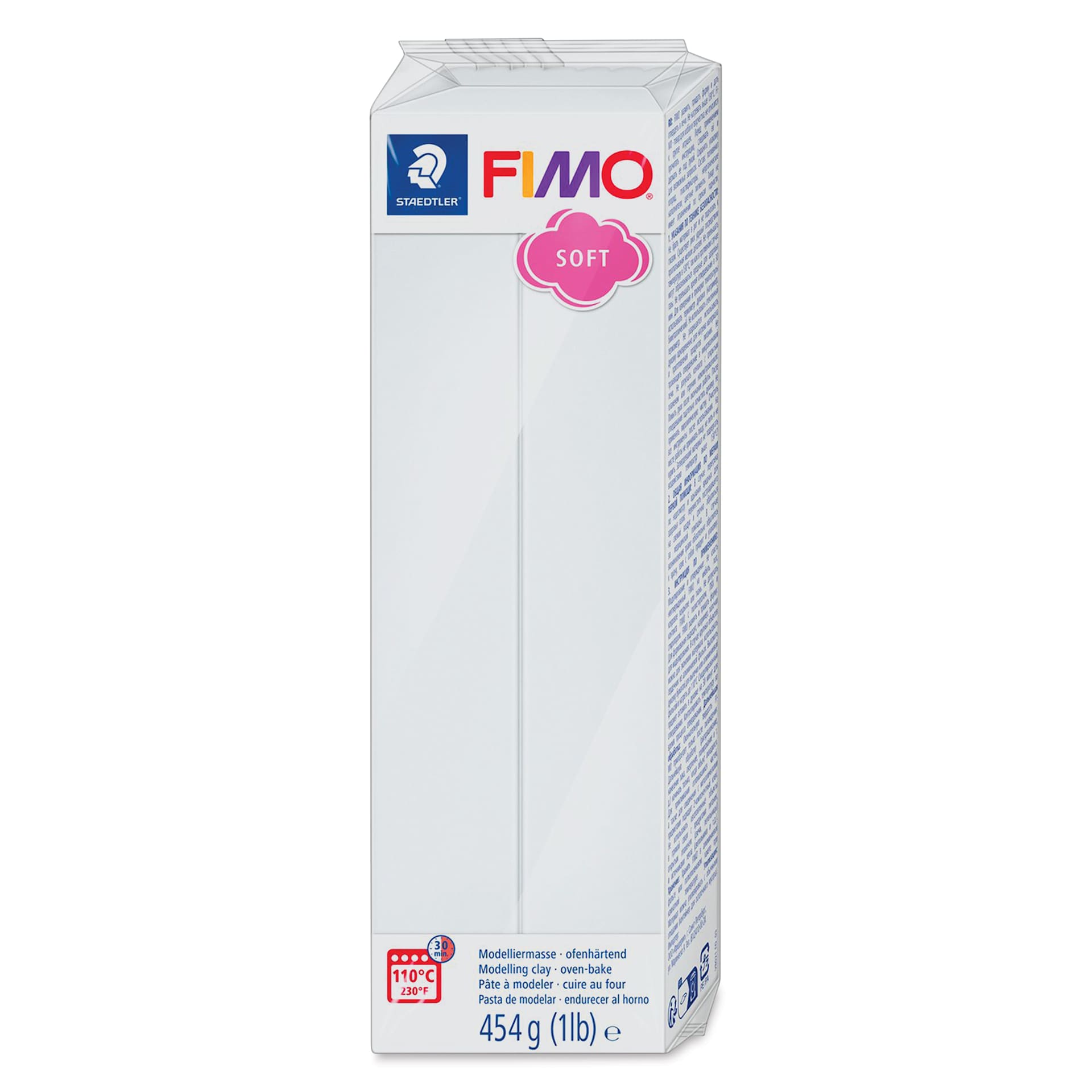 Staedtler Fimo Soft Polymer Clay - 16 oz, Soft White, packaging