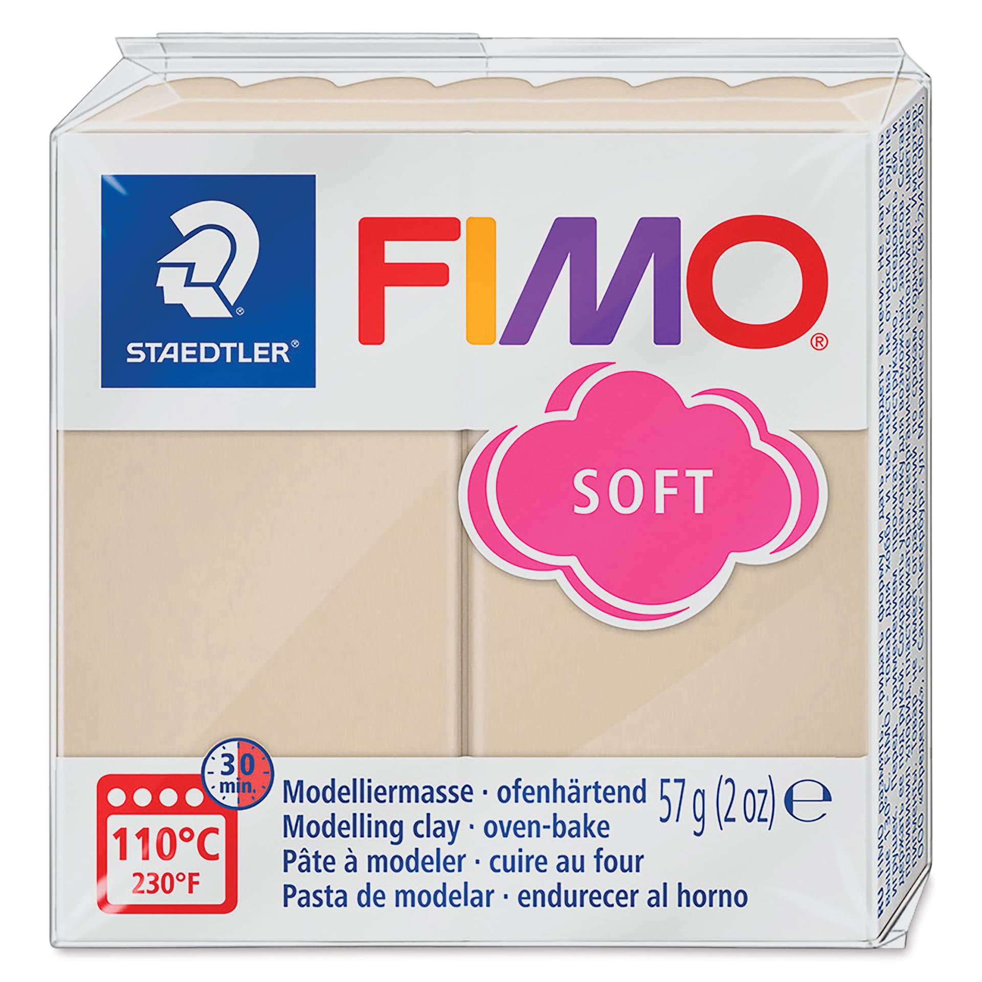 Staedtler Fimo Soft Polymer Clay - 2 oz, Sahara, packaging