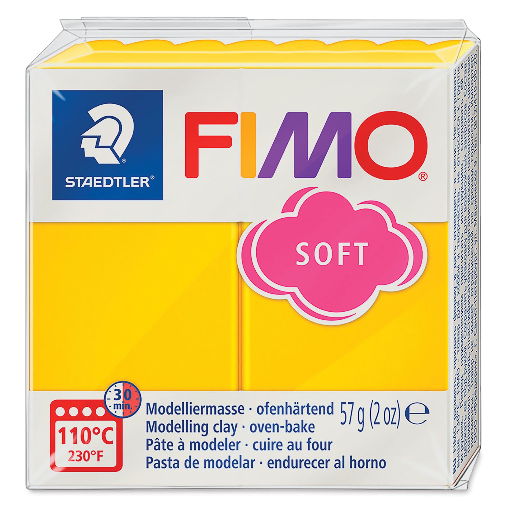 Staedtler Fimo Soft Polymer Clay - 2 oz, Sunflower, packaging