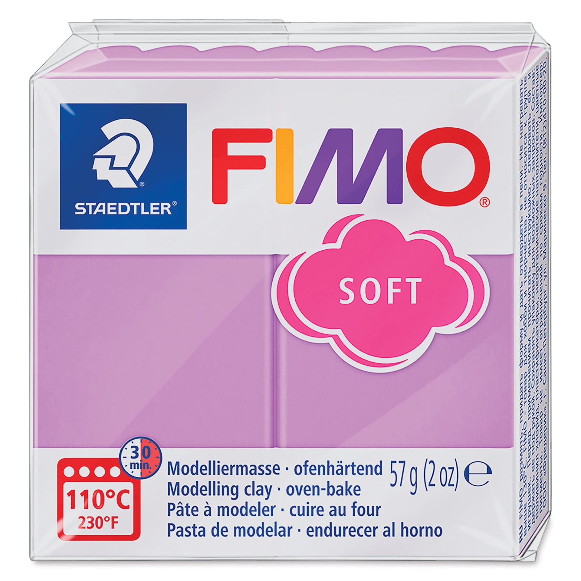 Staedtler Fimo Soft Polymer Clay - 2 oz, Lavender, packaging