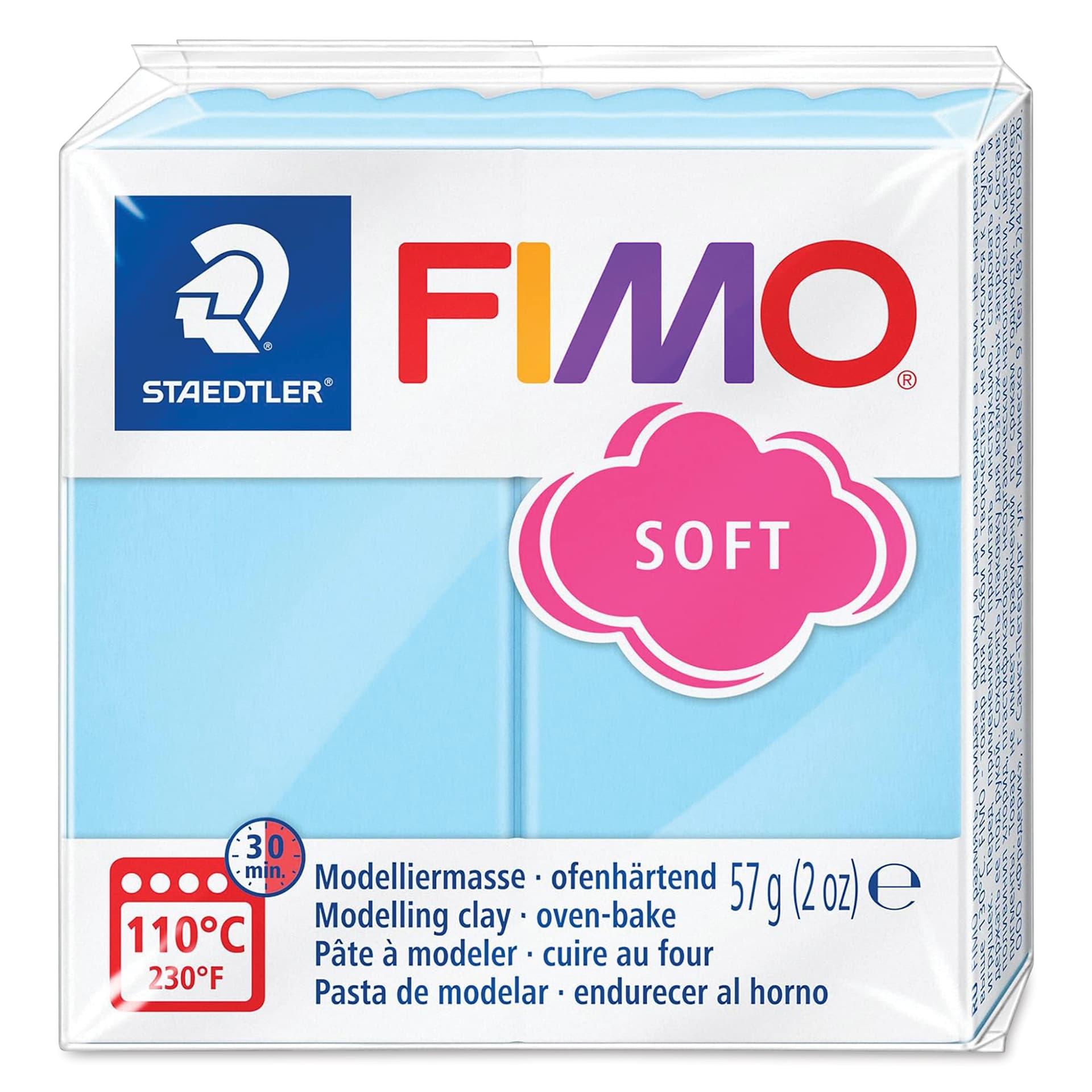 Staedtler Fimo Soft Polymer Clay - 2 oz, Soft Aqua - front of packaging