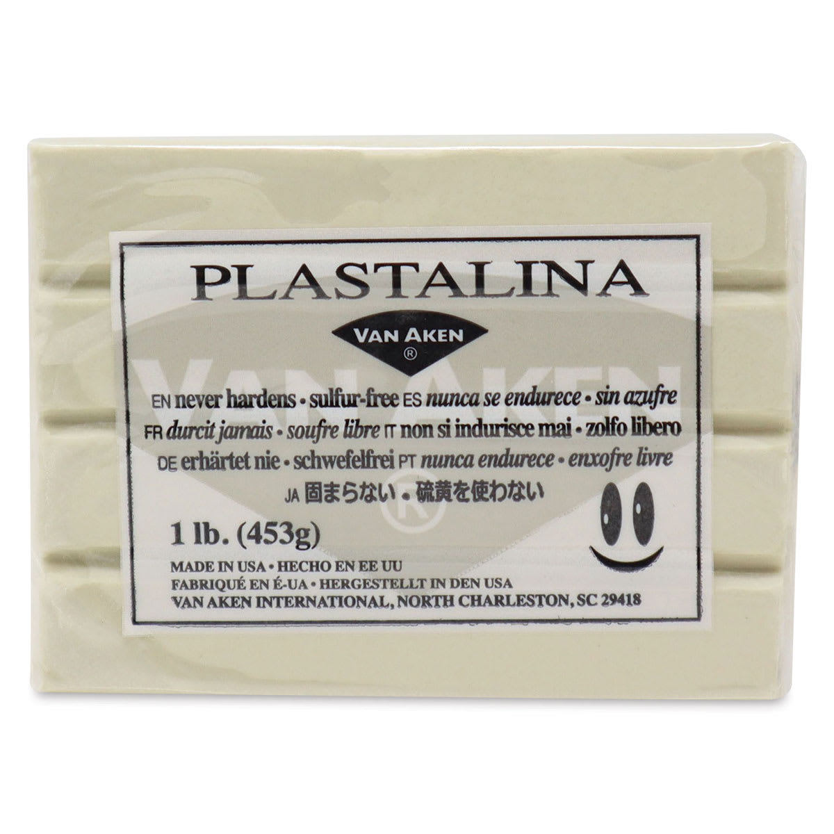 Van Aken Plastalina Modeling Clay - 1 lb, Ivory - front of packaging