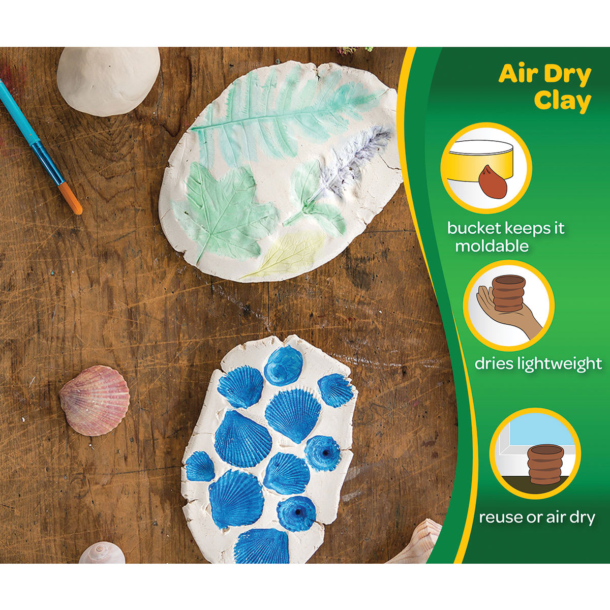 Crayola Air-Dry Clay (features visual) Crayola Air-Dry Clay (features visual)
