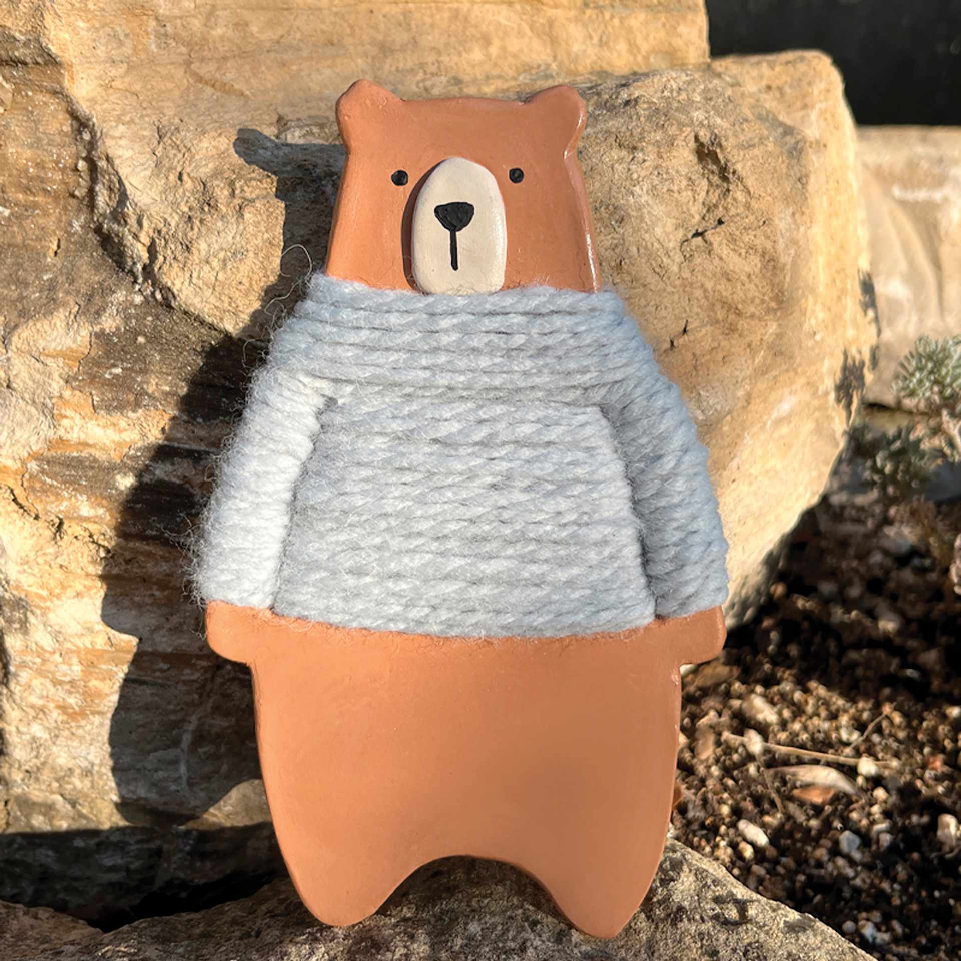 Sio-2 Plus Clay - 2.2 lb, Terra Cotta - finished bear example