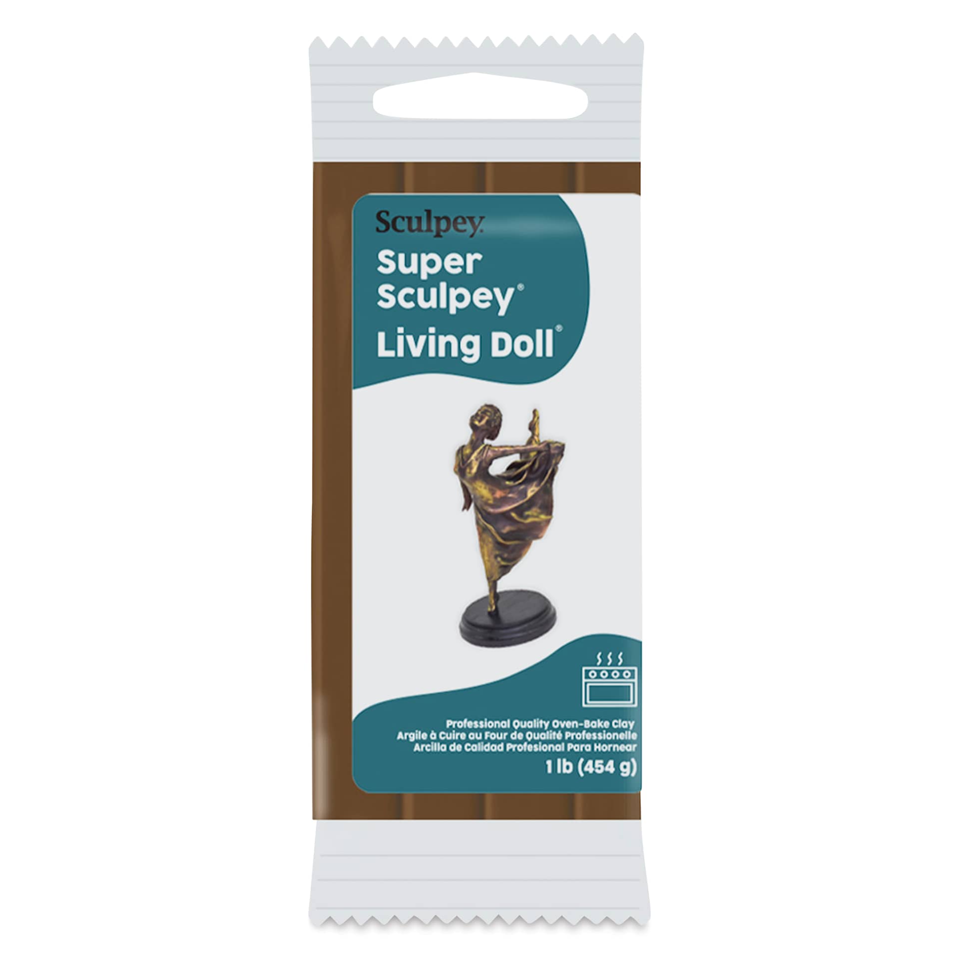 Sculpey Living Doll Polymer Clay - 1 lb, Espresso front of packaging