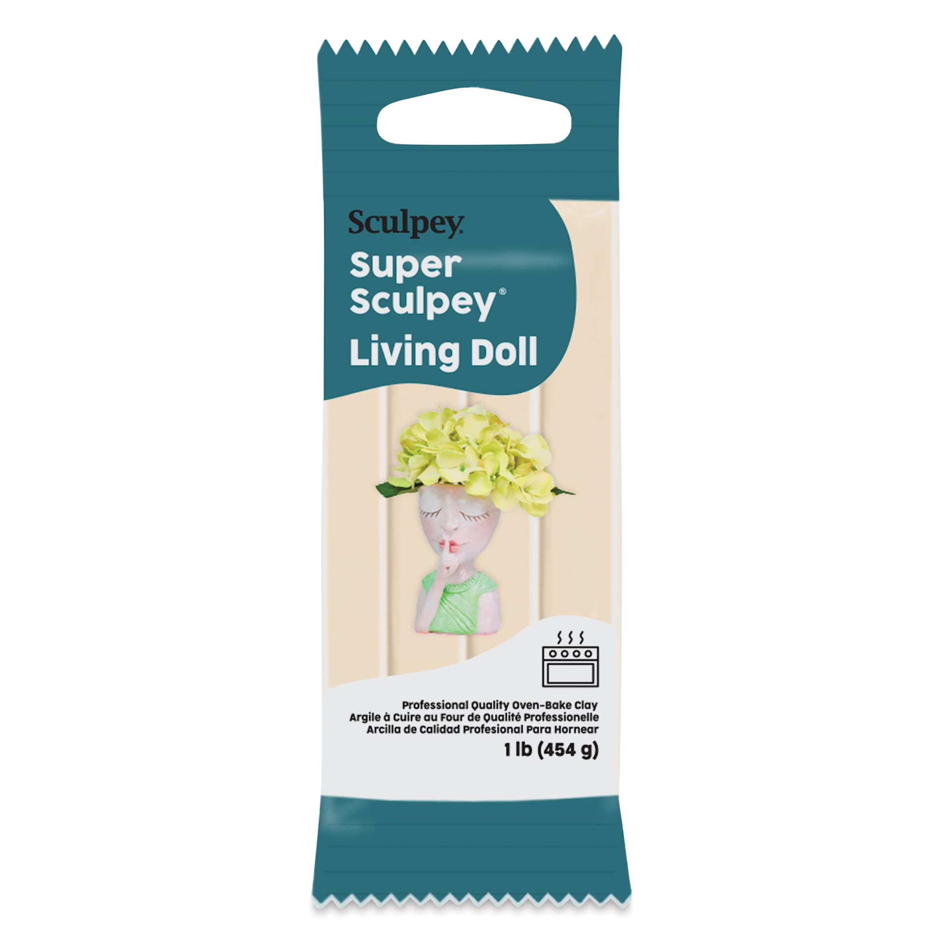 Sculpey Living Doll Polymer Clay - 1 lb, Light front of packaging