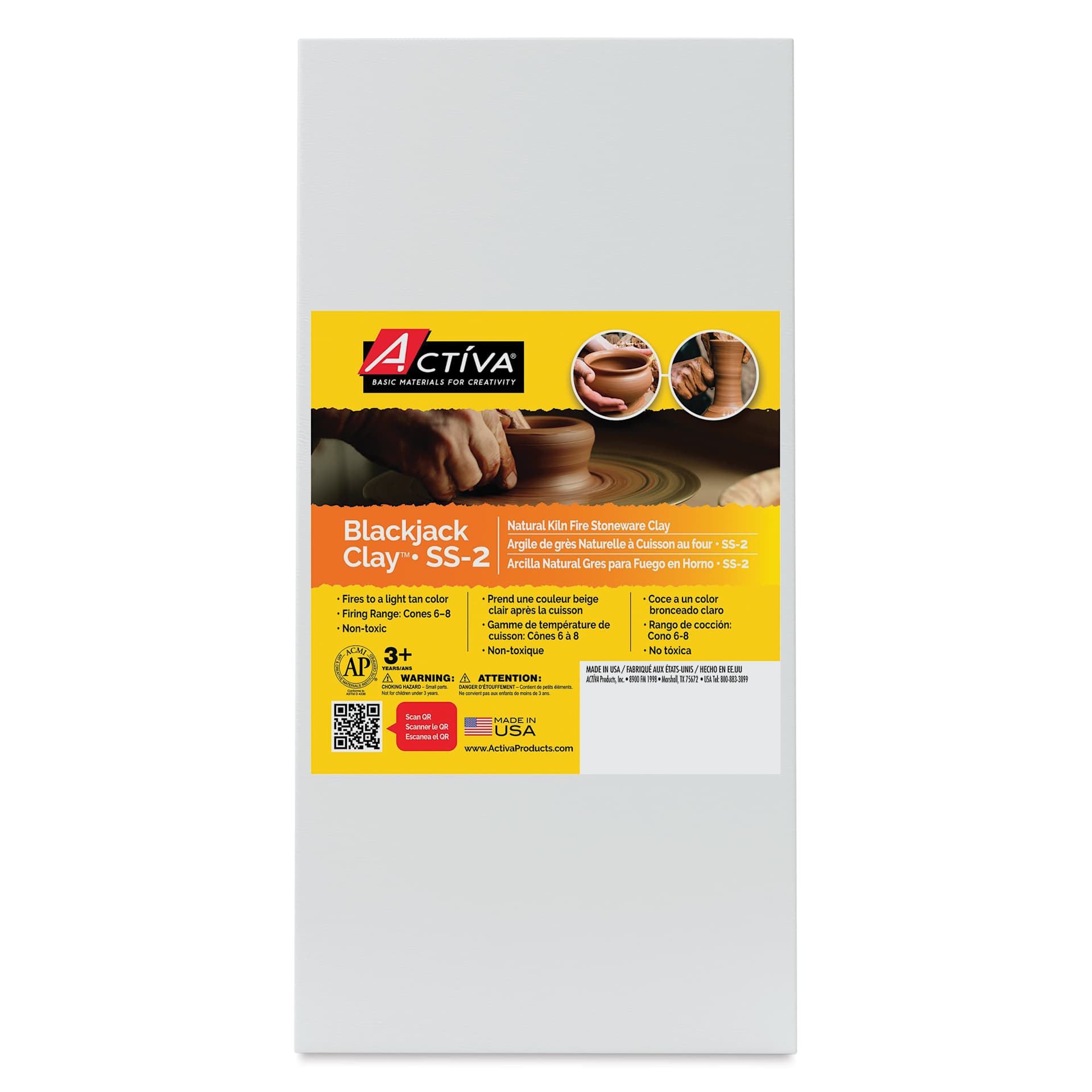 Activa Blackjack Clay - 25 lb, packaging