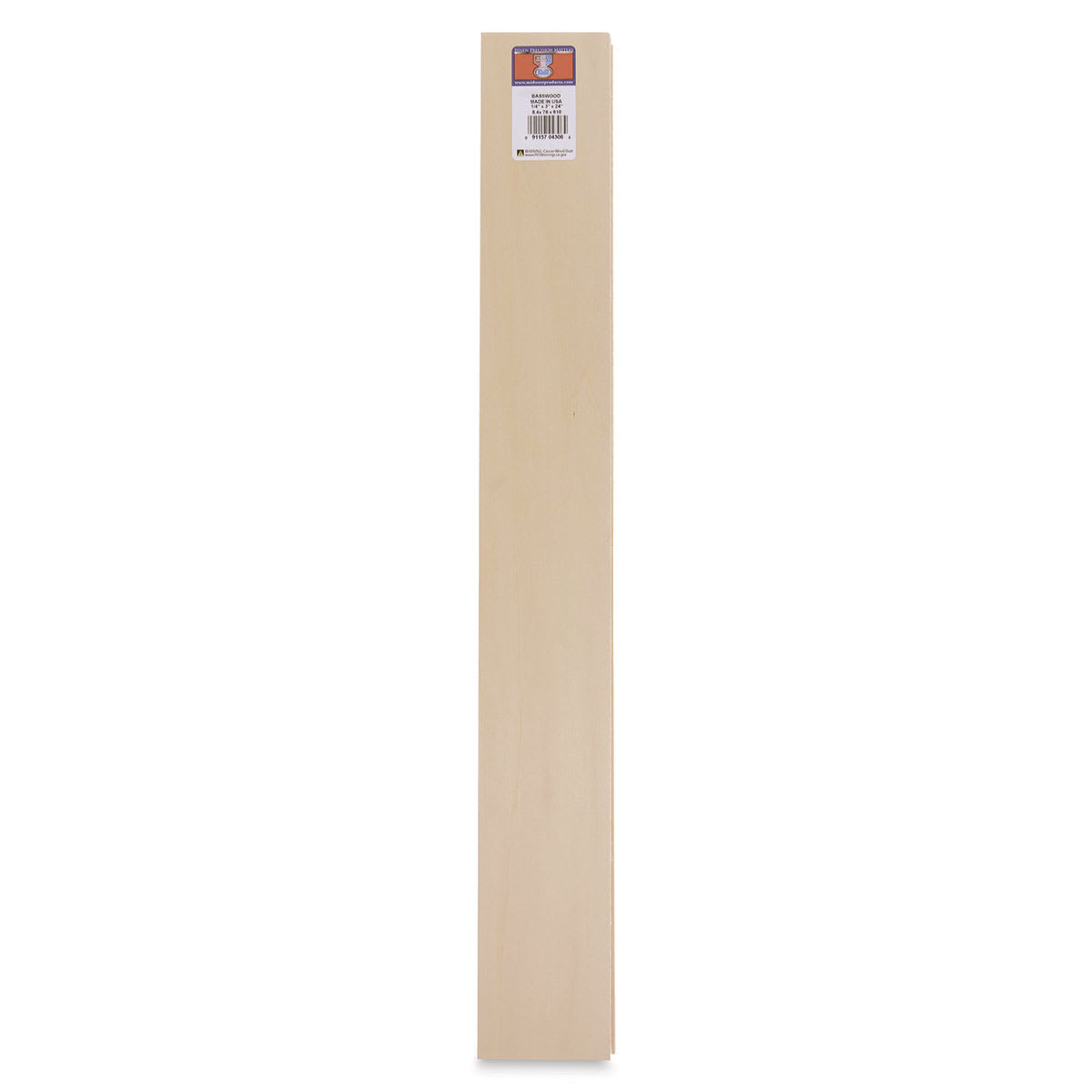 Midwest Products Basswood Sheets - 5 Pieces, 1/4" x 3" x 24"